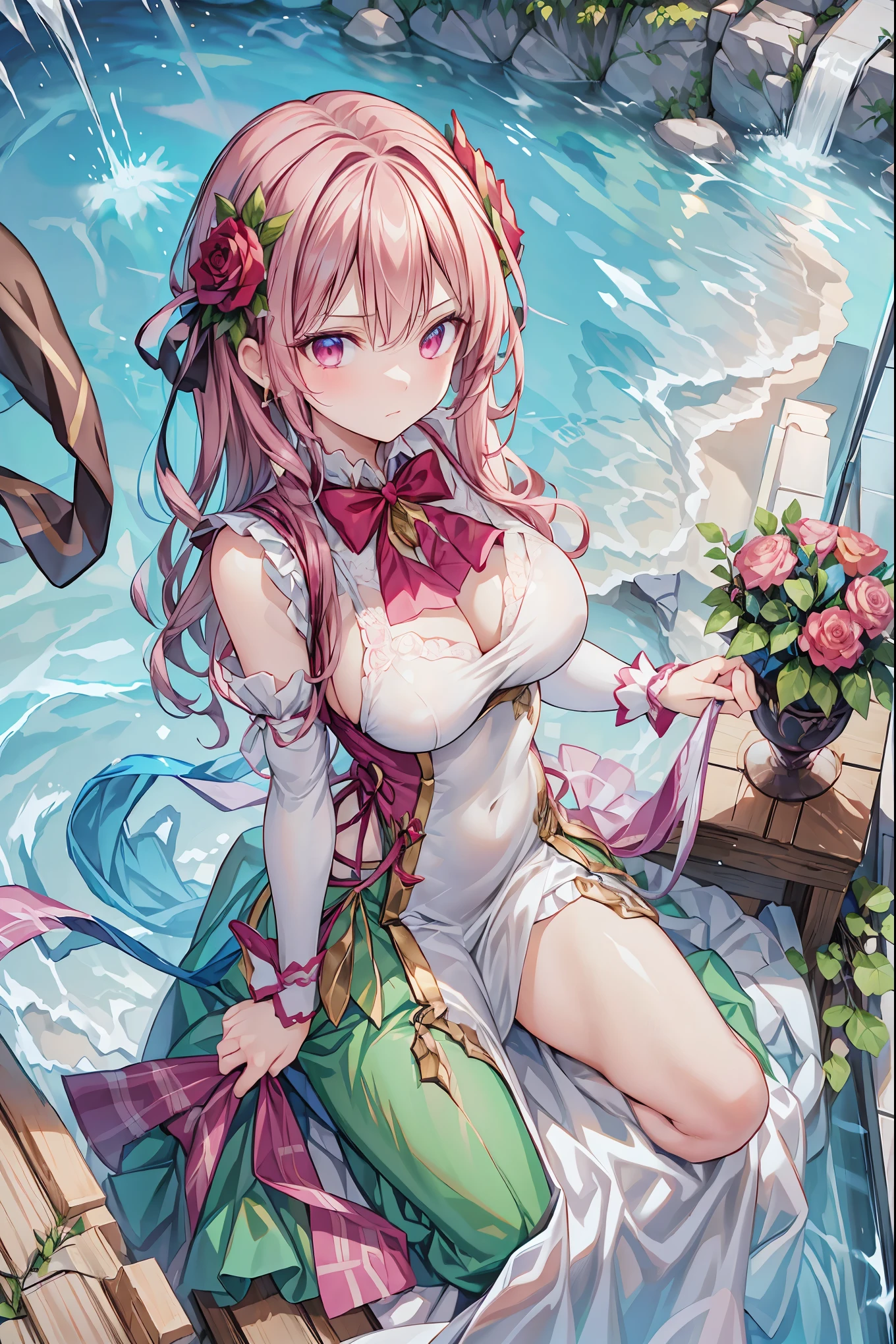 rozen maiden、The Rose Knight、 Rose Warrior 、Its beauty is like a rose、 petals一枚ごとに棘の秘密を隠す 1girl,detailed portrait,gorgeous maiden,rose knight,rose warrior, petals,rose thorns,cinematic lighting,ambient glow,soft light,vivid colors,highly detailed,photorealistic,4k,8k,professional digital art,masterpiece,precise detailed depiction