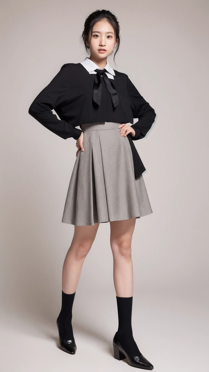 Madrid, 1935. A young ((((24-year-old)) Sira Quiroga)), skinny, ((((clothings from the 1930s, skirt)))), ((hairstyle of the 1930s)), ((colorful))