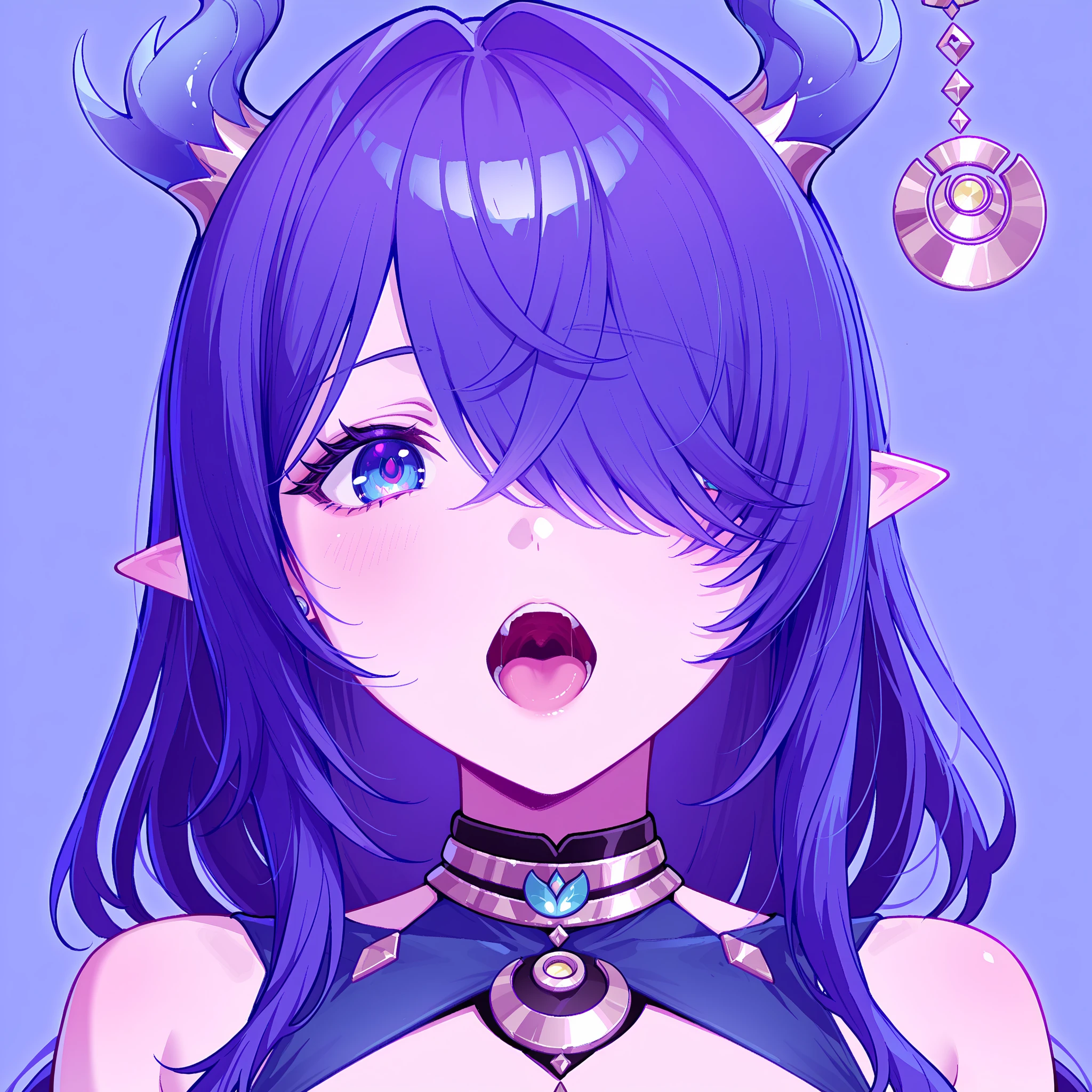 Girl anime get  by dog