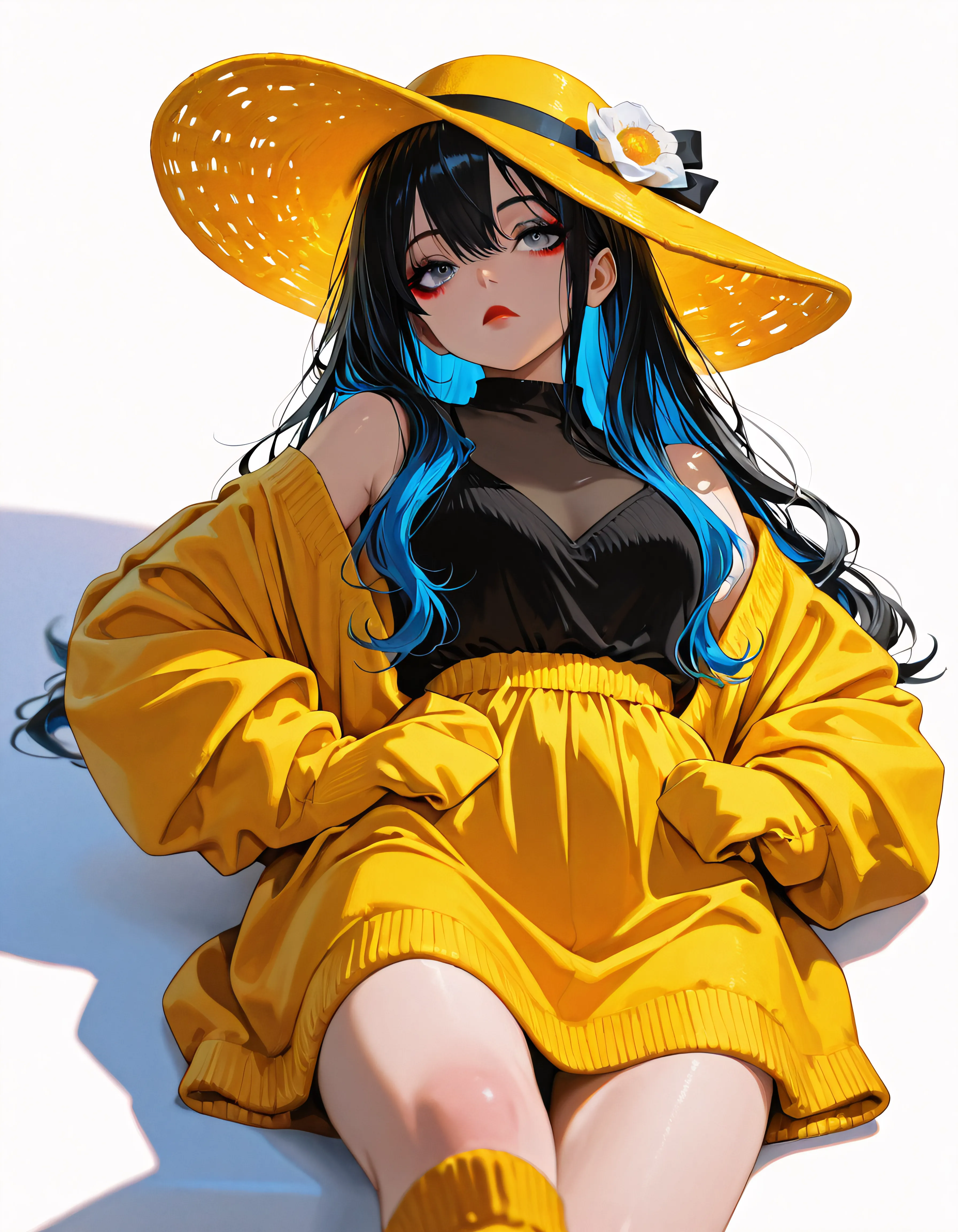 노란 애니메이션 사진 촬영