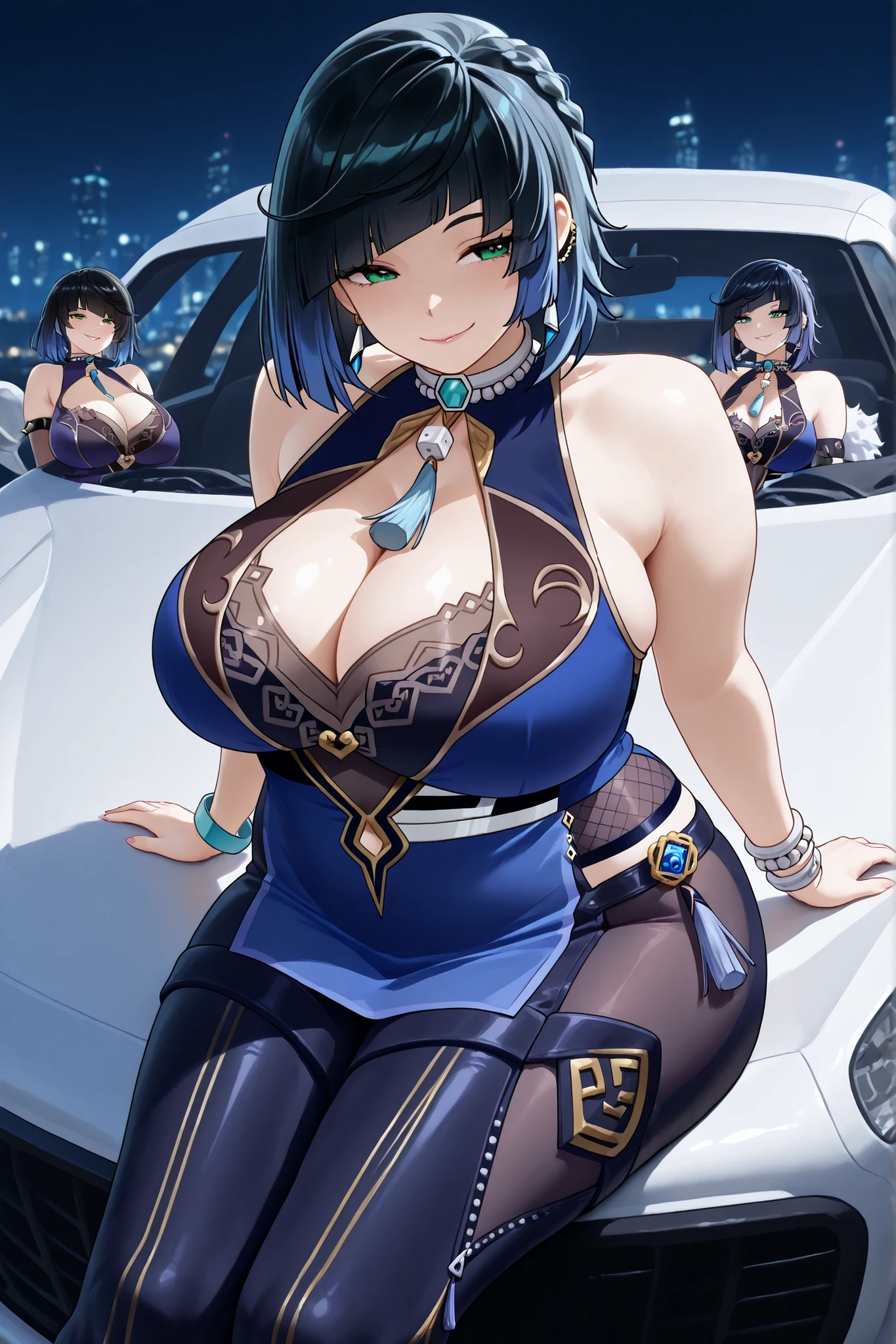 masterpiece, best quality, st. louis \(luxurious wheels\) \(azur lane\), hair ornament, earrings, necklace, upper body, silver dress, revealing clothes, light smile, looking at viewer, solo,  <lora:stLouisLuxuriousWheels_v1:1>, <lora:thickline_fp16:1>