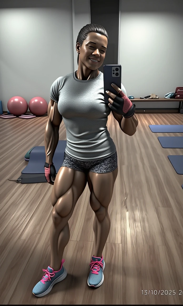 score_9,score_8_consolation,score_7_consolation BREAK ojournSDXL,1 girl, blue eyes,jacket, facial markings ,white head,thighs,dark skin,Eyeshadow Ding {x} bEyeshadow {x} bEyeshadow {x},thick thighs, science fiction ,Joint , cyborgs,robot Joint ,very dark skin,Dreadlock ,Machine legs ,room,room background,with my head held, ,big ass, "A slim white tank top that emphasizes her curves and high-waisted beige short shorts that accentuate her slender waist and wide hips. {x} Up to the 5, she wears light skin Women with wavy brown hair coming down have strong, exercise-shaped bodies with distinct hourglass curves - big breasts and round, firm butt. She's in a modern Madrid apartment, Mirror reflection and natural shadows. She's wearing a sexy casual outfit: The tall mirror perfectly reflects her holding a smartphone in one hand. She's barefoot, Wears only white ankle socks.

The mirror shows part of the apartment and her backside (Showing a perfect manicure) She's in a modern Madrid apartment. } While cleaning her hair with one hand: gray sofa , Indoor plants, , the living room features a minimalist interior. The lighting that emphasizes her perfect proportions, Creating an intimate atmosphere. A modern coffee table and natural light coming in from a large window, The lighting is warm and diffuse. Superrealistic image with soft focus: Fabric texture on a tank top, Lip Gloss Shine, Taking a selfie in front of a full-body mirror. Professional photography style with soft focus, Instagram-perfect."