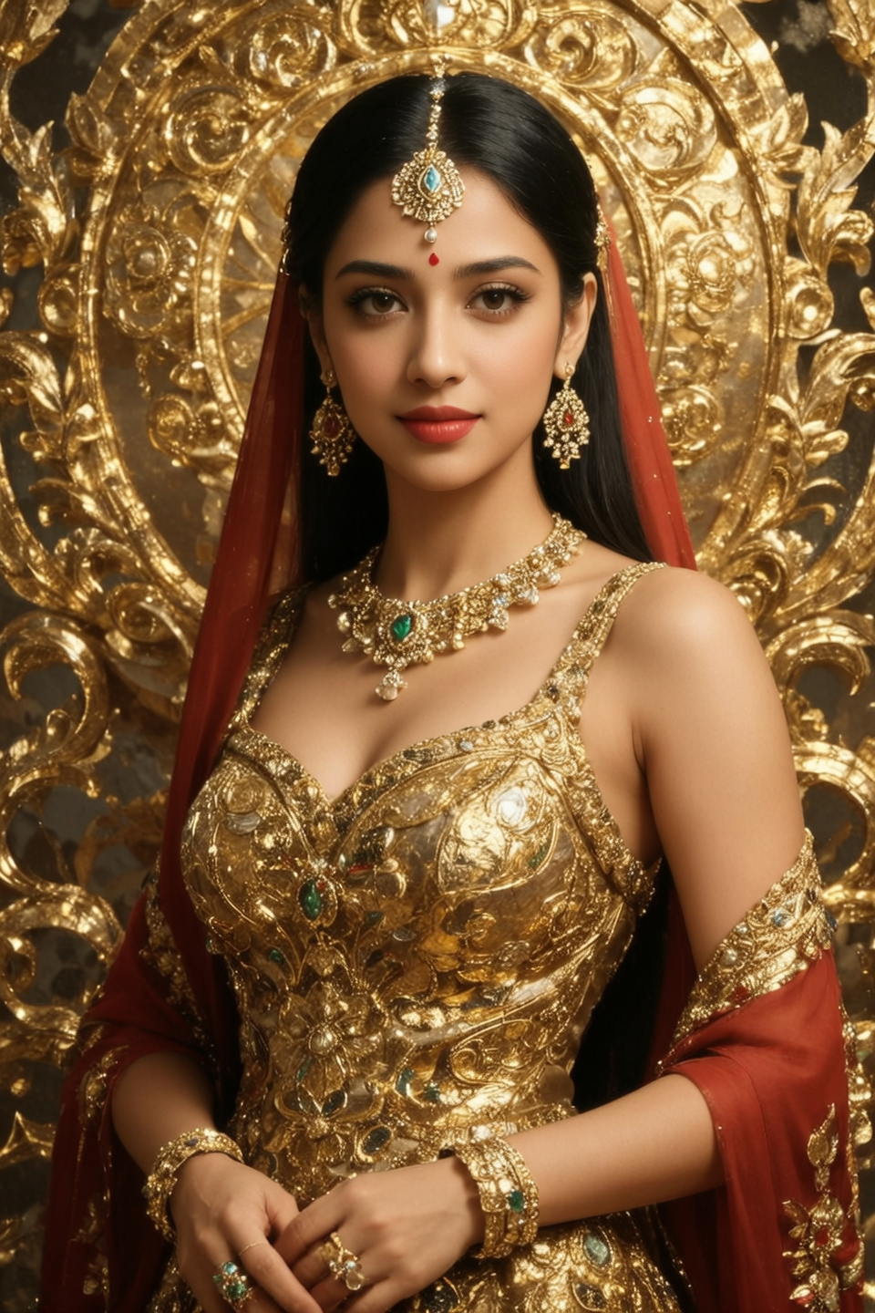 ((Best quality, 8k, Masterpiece :1.3)), Sharp focus :1.2, Generate a realistic image of a beautiful  Indian woman dressed in a white Kasava saree, adorned with traditional ornaments, standing in a well-lit room with cinematic lighting. ((Front view, random elegant pose)), and there is a sense of grace and elegance in her posture. The background should complement the scene, enhancing the overall aesthetic appeal of the image. Photography by Brandon Woelfel, Full shot: Canon EF 16-35mm f/2.8L III USM lens on a Canon EOS 5D Mark IV camera, ultra realistic, 32k, HD
