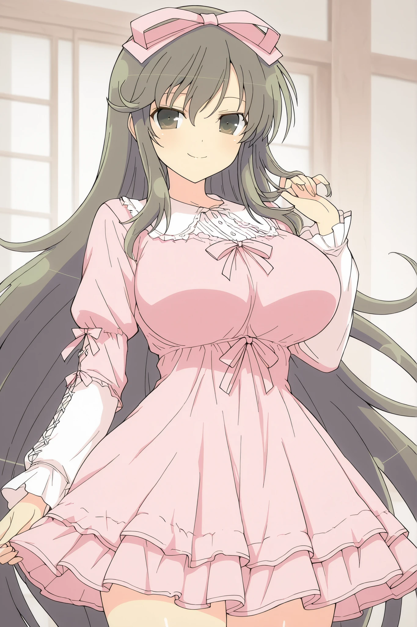 1 girl, clothing,Cute dress, smile, solo, front, cowboy shot, general, masterpiece,Senran Kagura,