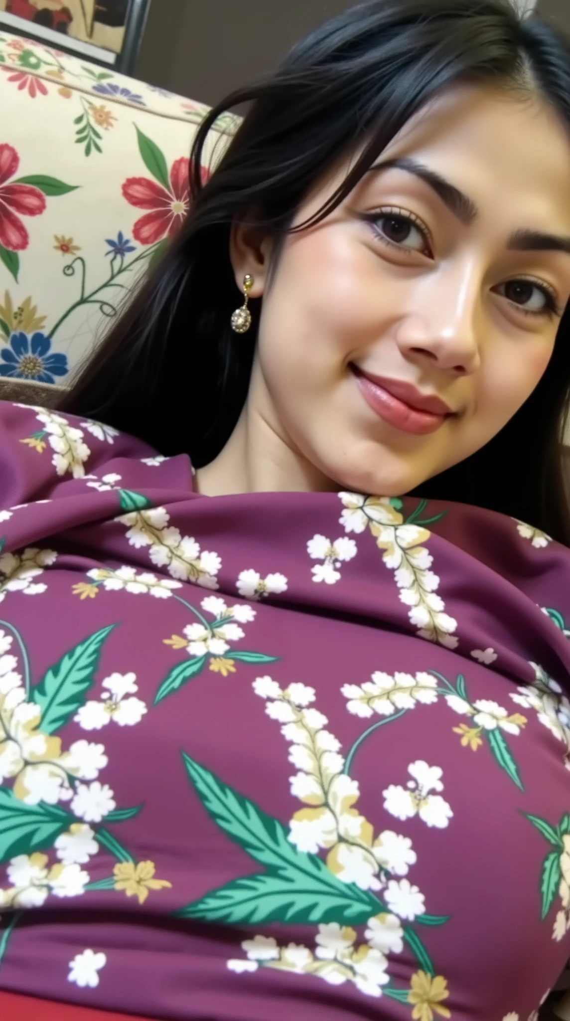 hyper HD, Masterpiece, Textured skin, 4K, Best quality of potrait a Beautiful asian woman white fairy skin wearing dress , close-up half body , happy vibes, beauty smile , open mouth showing teeth , smiling confident , huge breast , perfect hands , auto correct detail fingers.