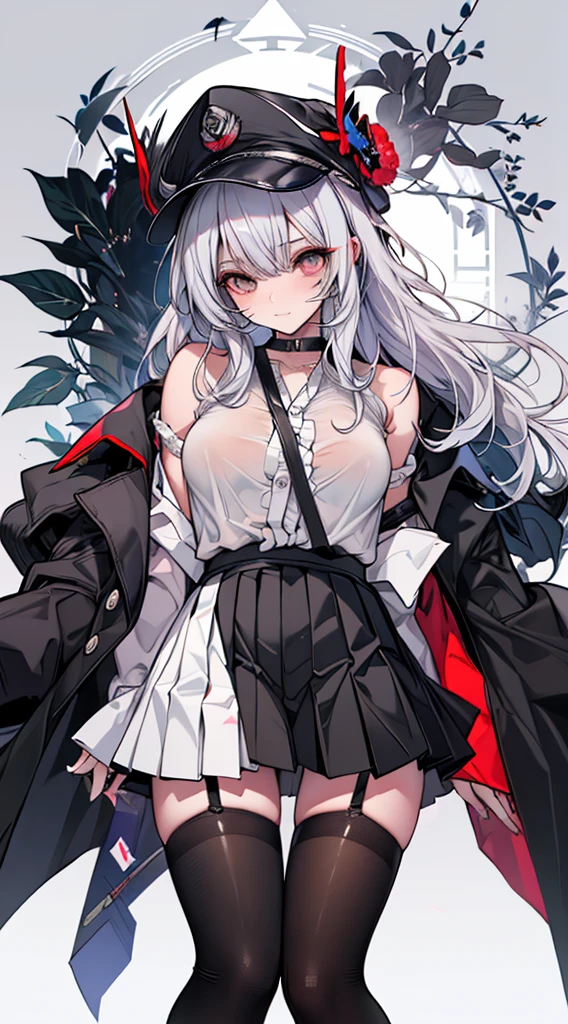 best quality, amazing quality, very aesthetic, absurdres, 1girl, mutsuki (blue archive), blue archive, red eyes, white hair, lowleg , (artist official art:1.5), (realistic face), (grin), (cowboy shot), , shorts, (thigh), expressive eyes, perfect face, 4k, extremely detailed anime illustration, extremely detailed eyes, enhanced details, perfect , light rays, photo background, extremely delicate body, smooth skin, feminine expression, (black background:1.5), cristal clear eyes, beautiful face, small 
