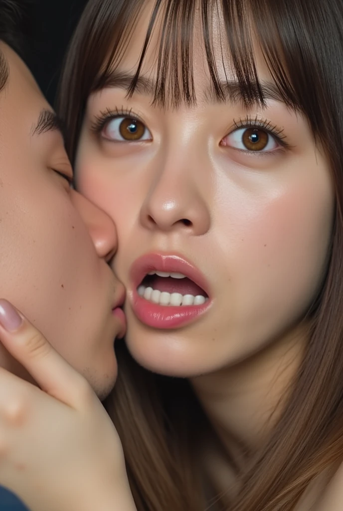 (((Lick the head of the  with your tongue:1.6)))、(8K、Ultra-high resolution、Highest quality、Masseter muscle area、Photorealistic、Ultra-high resolution)(Huge boobs、Quite large breasts、Very  :1.18),Japanese Girls,(Ultra-realistic),(Super Photography Style),One Girl,((whole body)),Twin tails,(6 years old),(((:1.2))),(Cute face),(((Completely ))),(Face close-up),,,((Open your eyes wide and smile，Kissing the  naughtily:1.3)),((:1.4)),((Kissing the )),Leg spread,low length,Bow-legged，チオ:1.3,  from  1.2,( smeared all over the body:1.3)、(Front view)
