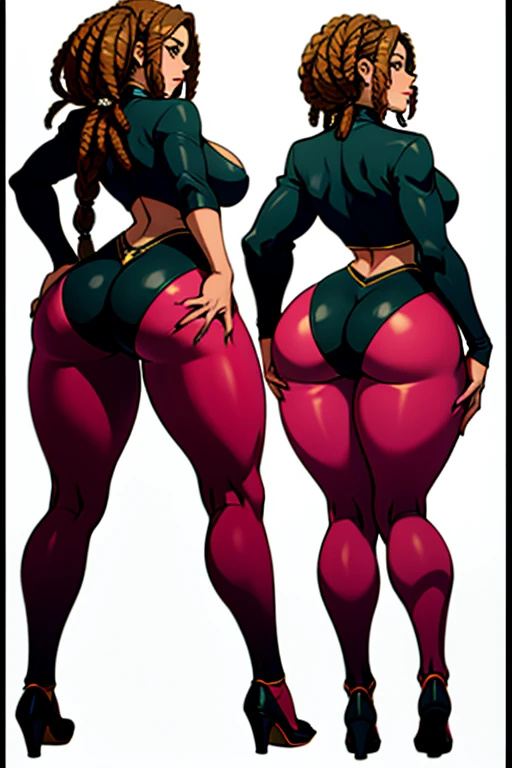 muste piece, best quali nightclub, highly detailed,  People photography, large Generally poor , , pink , (beltbra:1.2) black skin, skin dentation,  hair above eyes, hair above one eye, huge , Titty , Hyper Maximum Size_Generally poor breasts!!_melon, wide , huge , thick legs,Complex tattoos:1.9