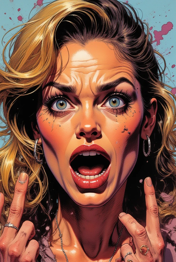 ((best qualityer)), ((work of art)), (detailded), 1 girl, roaring 20s, looking at the camera, Selfie, Grinning, long  hair, wavyhair, dark haired, Bikini vermelho, na praia