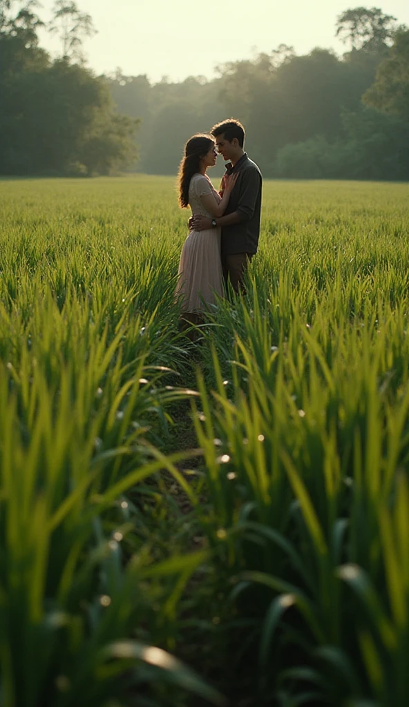 A  weeding with a swollen on a farm in the hot sun 