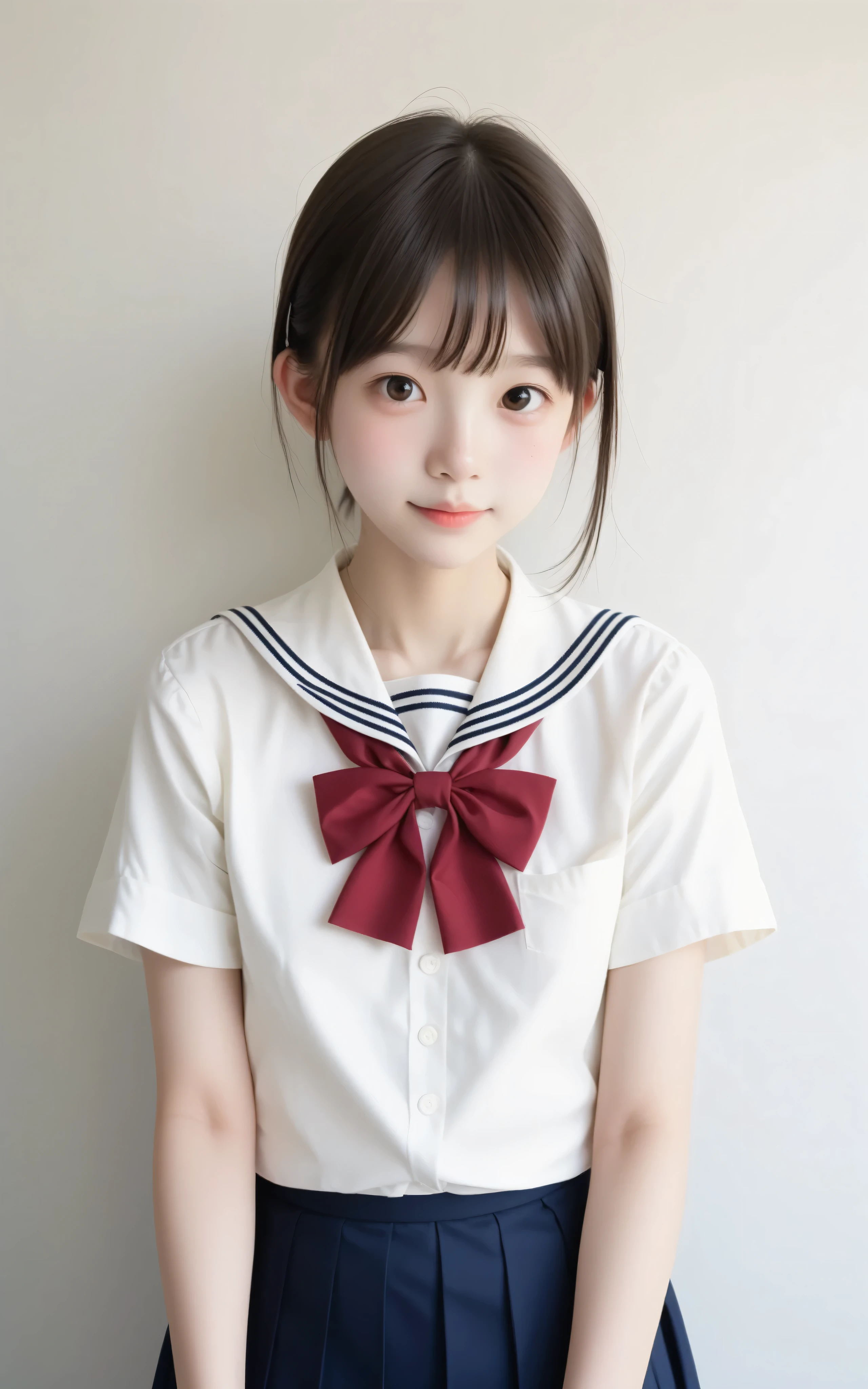 ( photo author:mr. nomi:1.5),( white skin:1.5),cute girl,n current ,Slender,thin body,かわいいyounger女の子,skinny,score_7_ up,score_8_ up,score_9,small breasts,school uniform,toddler wearing top_body,sunlight,japanese,short,short hair, thin shoulders,thin arm,younger, author:mr. nomi,Yang