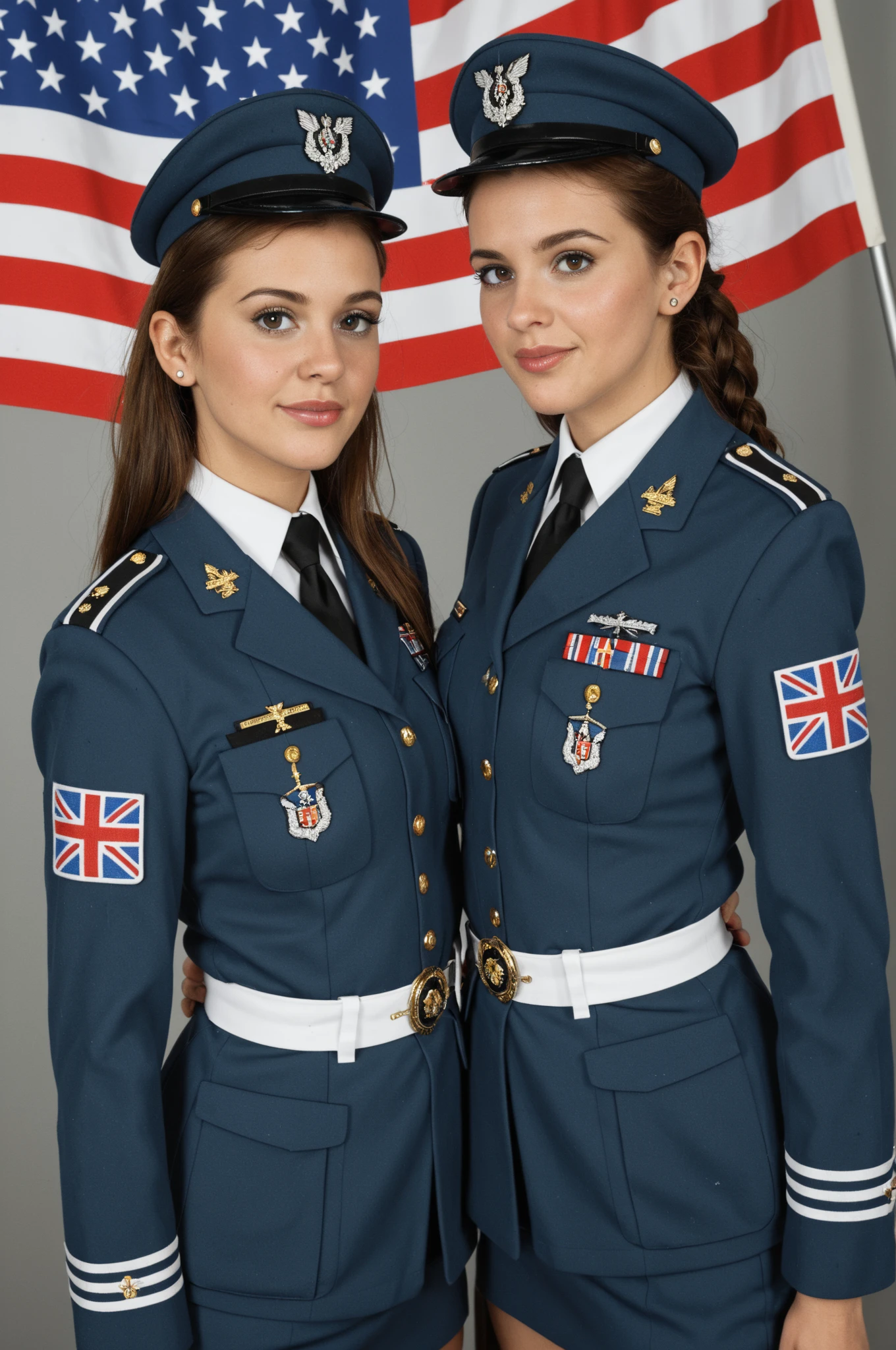 ,(Eye patch, transparency:0.8, Only one eye), 
Detailed and matte texture, Dark brown leather:1.4 Advanced, Absurd Aesthetic, 
BREAK Eye patch reveals deep scar, Evidence of the fierce battles fought, 
BREAK  Full color, Strong and fleeting eyes, Glaring at the audience, pure, concentrated, brave, calm, Sadness, Aesthetic,
BREAK: The Absurd Aesthetic, 
BREAK  Full color, Photo style, Realistic Photographic Images, Detailed and accurate limbs, Anatomically correct, Realistic full body balance, 
BREAK Musketeer, Cowboy hat, Dignified, calm, Leg(ultra detailed perfect piece:1.2), illustration, masterpiece, (extremely detailed CG 8k), (very fine 8K CG),riofutaba, adult, tall, mature, ashe brown hair, brown eyes, expressionless, slight blush, ponytail, scrunchie, very high quality eyes, Brown sweater vest, beige vest, white shirt, ((medium breasts)), short sleeved shirt, red necktie, Blue pleated skirt, (thighs)  (((BREAK 2persons, 1boy, 1girl, (boy grabbing girl ), (hand over another's mouth), another's hand covering mouth. nice hands, perfect hands,  (arms behind back), (hands behind back), bound, (bound arms), boy's hand covering girl's mouth, another's hand covering mouth, (hand g4g), close-up, (hand gag)))roupa modesta, tiro remoto, Detalhe bonito rosto delicado, Olhos delicados bonitos detalhados, perfect  proportions, High definition skin, pele fina, best four inch aspect ratio. Com um polegar, uma obra-prima, altamente detalhado, Realistic, (German World War II general uniform reference : 1.8), the highest  resolution, , mulher modestamente vestida, vestido inteiramente, ( pequeno, cabelos pretos, black franja reta, super thin braids, franja reta, Red glasses, olho verde escuro, science fiction, Fighter aircraft, standing On the landing of a Fighter aircraft, the agency, uma personalidade profundamente inteligente, A calm expression, um rosto respeitoso, uma guerra, a Fighter aircraft　BIGHIP　BIGASS　　FUCKFUCKFUCK