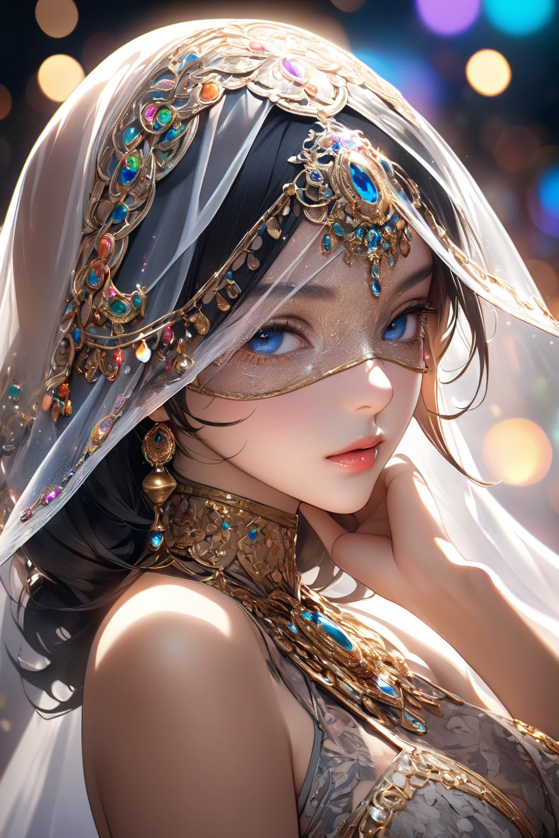 Fine gold jewelry , ancient indian dress,,sparkling light,High resolution 84K,Woman in sari taking photo, indian goddess, traditional beauty, indian, beautiful goddess, elegant cosplay, indian style, indian super model, beautiful young woman, gorgeous woman, Southeast Asia that has existed for a long time, provocative indian, gorgeous beautiful woman, Intricate costume, Hindu Aesthetics, beautiful asian girl, Very detailed shooting of the goddess., jaw-dropping beauty, ,