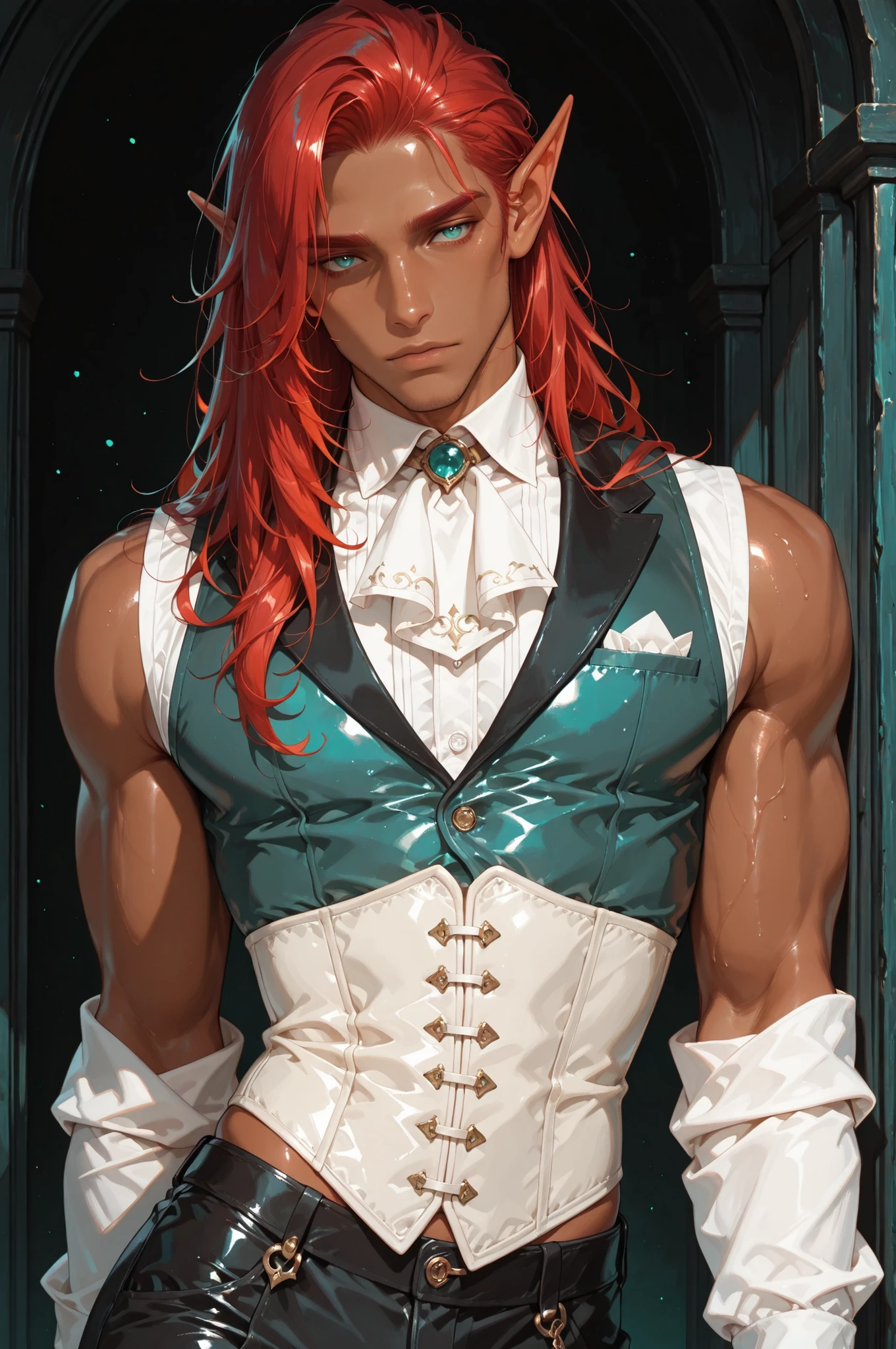 Mesa, Ultra-detailed photo of a beautiful male humanoid dragon, one-way, (((male))), Perfectly drawn face, Wearing a fancy white suit, Ride a red horse with a spear,High-grade gloves, 8K resolution, Realistic, super high quality, Long Hair, Gorgeous and detailed backgrounds, Covered navel, 32k, Short Red Hair, Thick lips, 曲線美のあるmale性, Perfect , Cinema Lighting, Detailed in nature, White tetradic color, Volumetric lighting,Blonde