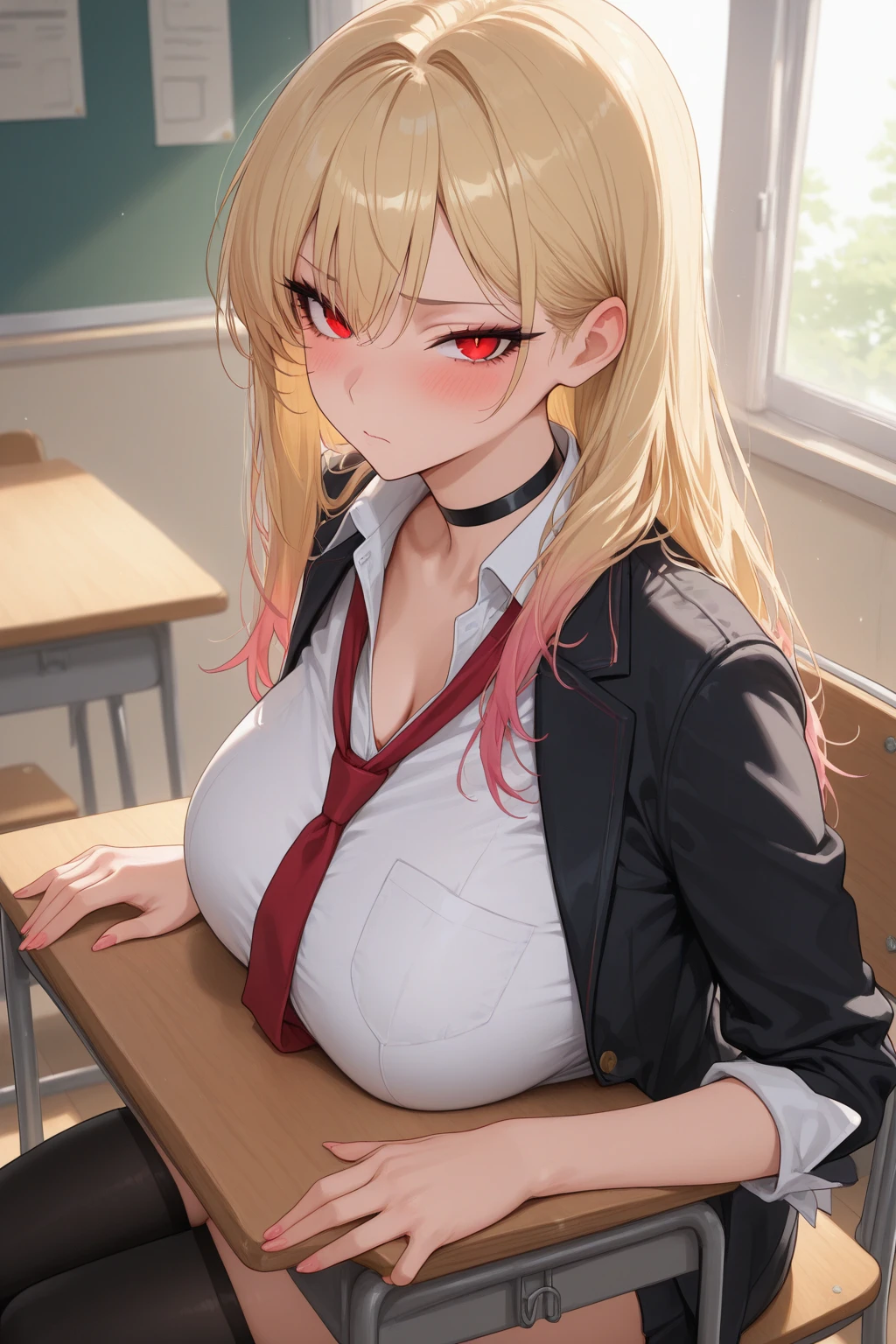 Yukari_blush_atDesk
