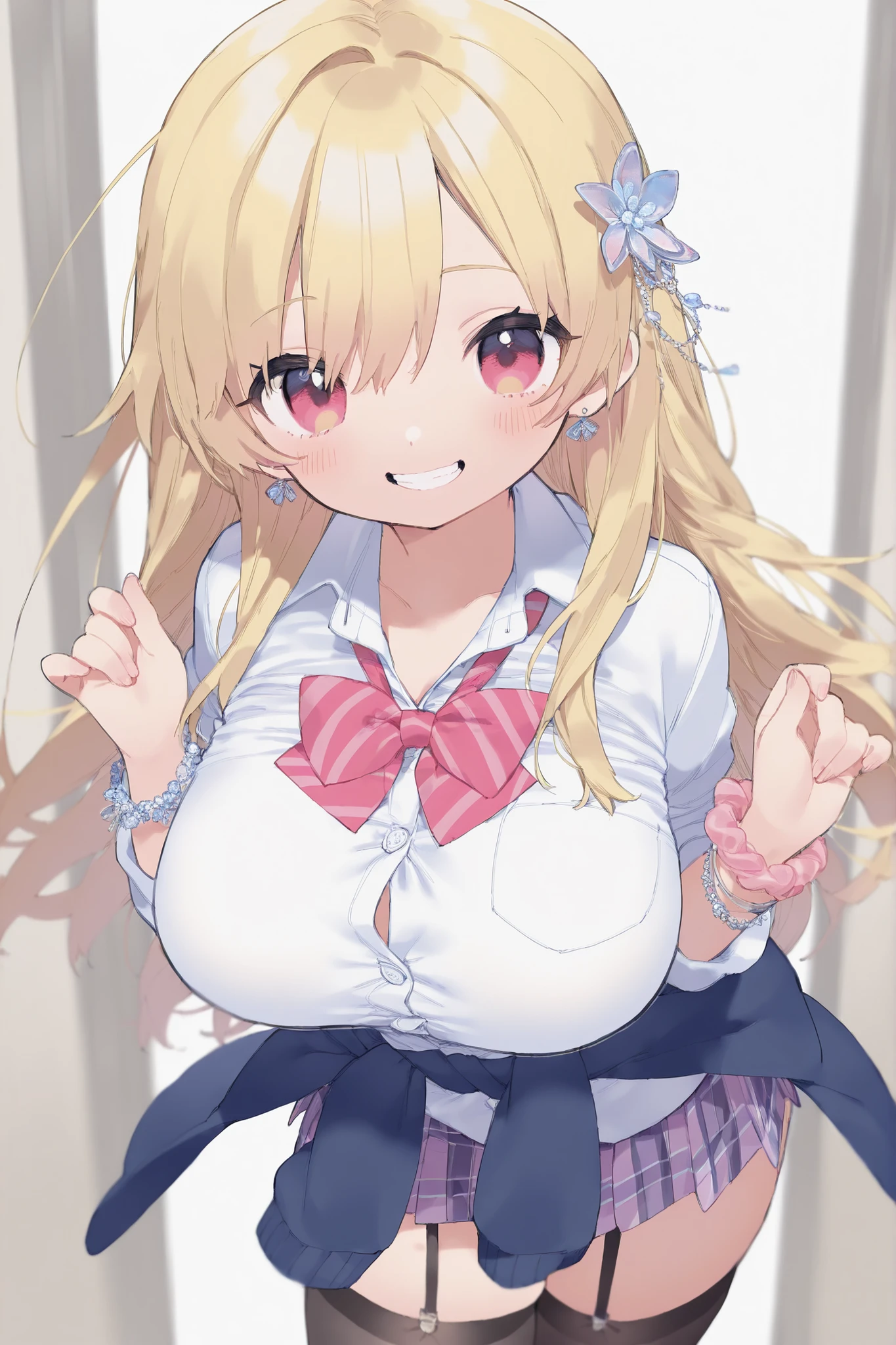 ((Tabletop, Highest quality, High resolution, Hmph, Pixel Perfect,  4K, Hmph, Hmph))),((1 male,1 female:1.6)),((Man and woman :1.6)), beauty、The whole body is visible、 ((Mid-wave hair, bangs, blonde)), ((Brown eyes, Beautiful eyelashes, Heart Eyes)), ((Detailed face, Smiling excited face:1.2)), ((Smooth texture:0.75, Realistic texture:0.65, Realistic:1.1, Anime CG Style)), (:1.5), Dynamic Angle, Perfect body,  ((uniform,White shirt, Black Skirt, Check skirt)), classroom,Open your mouth in amazement,(Wet pussy),(Meet your audience face-to-face:1.6),(Squat:1.3),(White knee-high socks:1.2),(Brown Loafers),(plump:1.3),(Spread your legs:1.3),(Insert your :1.6),(vapor:1.3),( on top of a man:1.7),(Man's penis),Cute face、Well-formed face,(Face-to-face sitting position:1.7),( manga:1.6)