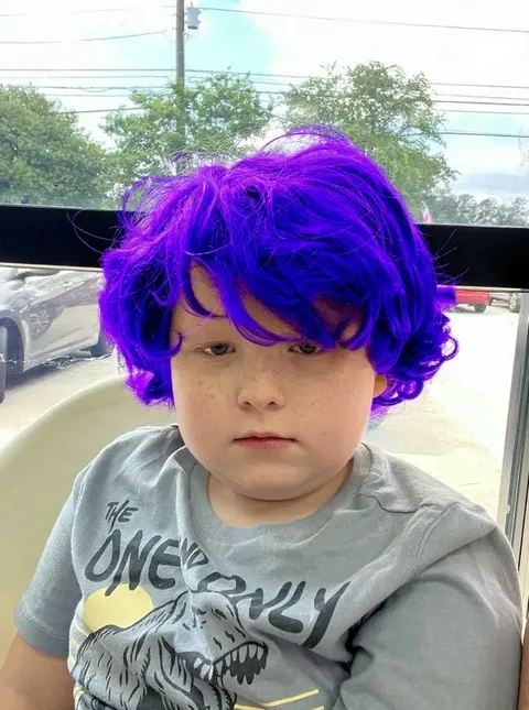 try purple hair look