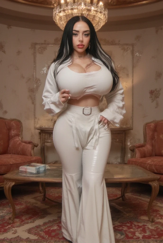 (Obra prima, master part, alta resolução), (Emily is a black African woman), (melhor qualidade,4k,8k,alta resolução,masutepiece:1.2) (RED HAIR), (BBW MILF, 40 ANOS DE IDADE), afro hair, (enormes tetos: 1,9), ( enorme), (QUADRIL ENORME), (BUNDA GRANDE), tiro da pelve, ( shine white leather nurse mini dress), (is lying on a bed), , sensual, hot, sorridente, (Sagging : 1,9), decotes enormes. (mesmo personagem, frente, lado, behind), perfecteyes,