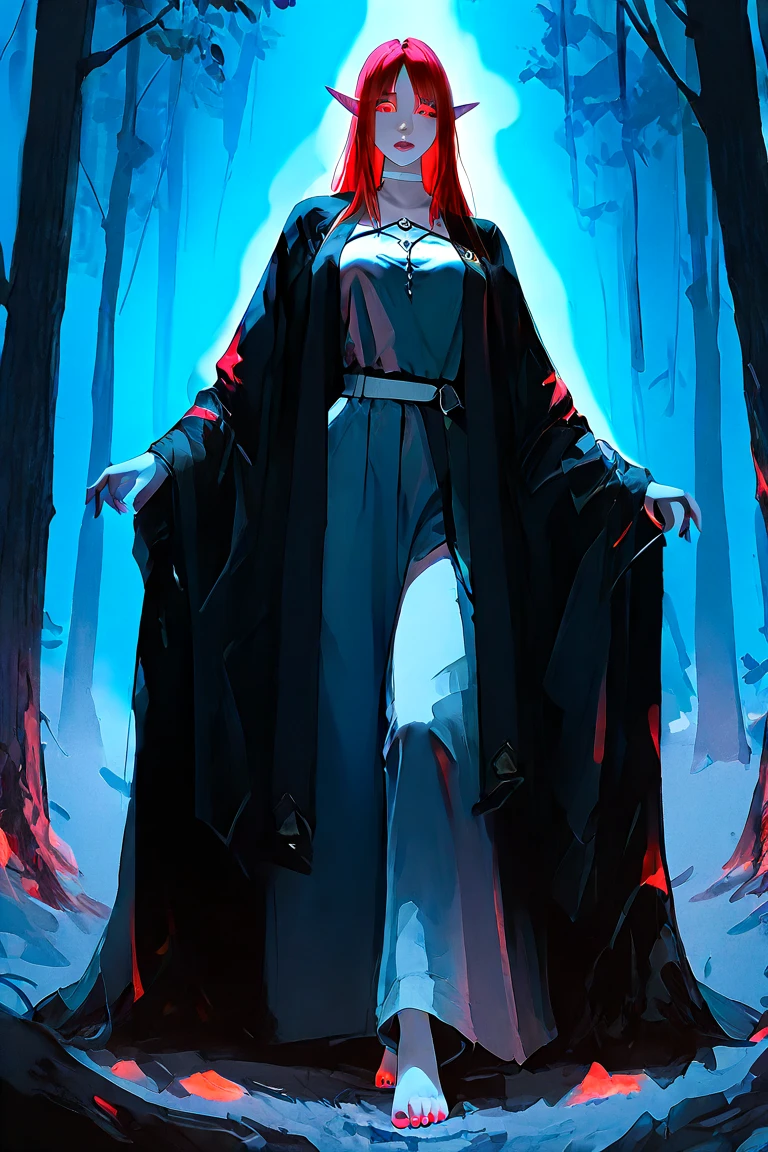 ten swords are sunk in the snow, a woman cries on her knees ,(art inspired in Bill Sienkiewicz). oil painting) 