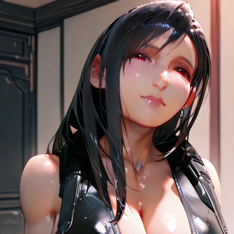 best quality, masterpiece, highly detailed,1girl, Boa Hancock, , (masterpiece:1.5), Detailed Photo, Smiling, , (8K, Best Quality: 1.4), (1girl), Beautiful Face, (anime realistic Face), (Black Hair, long Hair: 1.3), Beautiful Hairstyle, Realistic eyes, beautiful detail eyes, (white skin), beautiful skin, absurd, attractive, ultra high resolution, ultra realistic, high definition, golden ratio, ( aroused:1.5), Pinkish white skin, cool white light, Beautiful , white background, pink soft white light, (Wear a black bra:1.5), (messy hair:1.8), (:1.8), (:1.5)