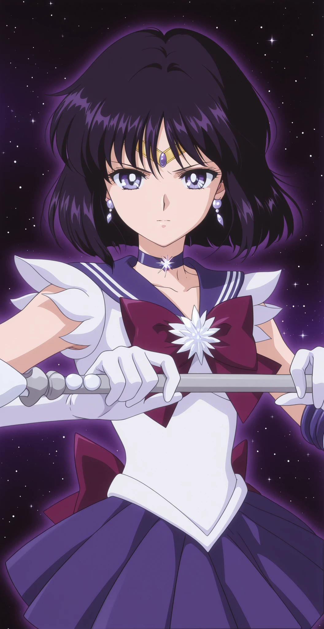 Sailor Saturn, purple eyes