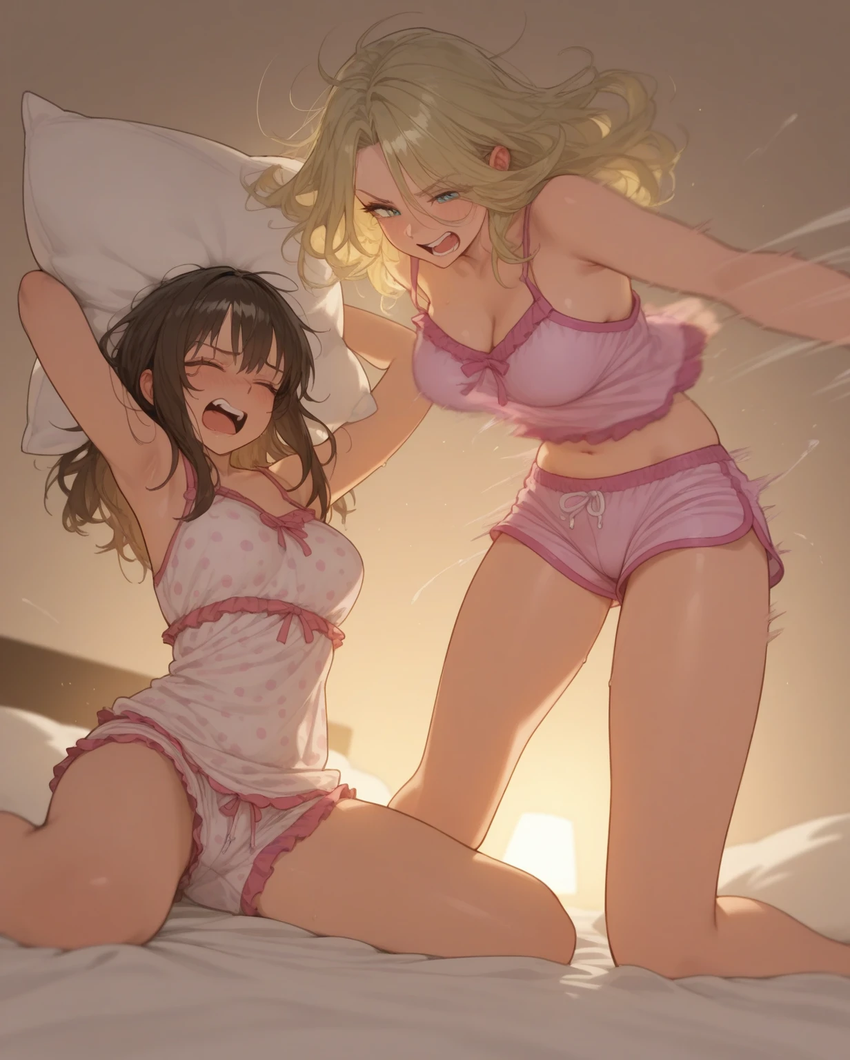 1 girl, bra, low leg panties, site thai panties, angry, blush, bedroom, tears in eyes, heart marks, correct limbs