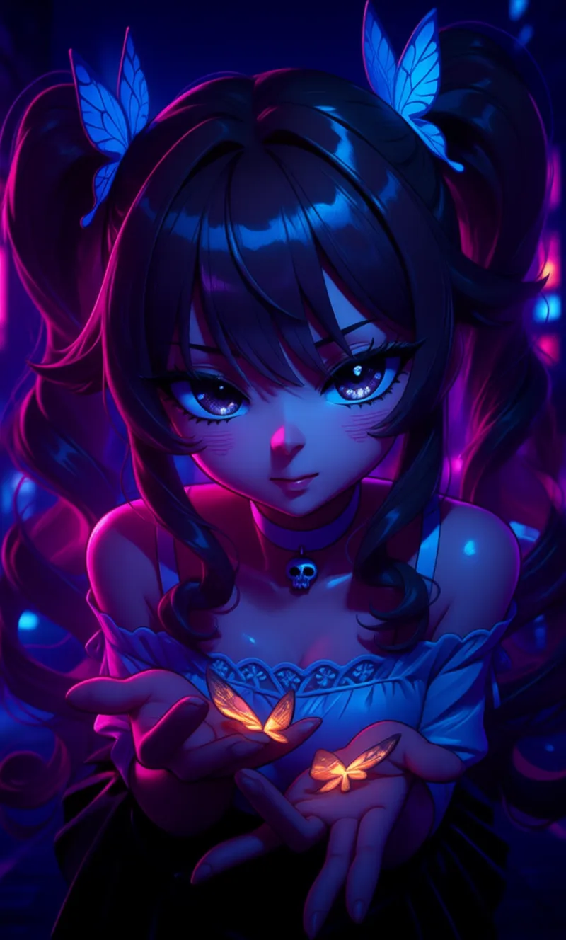 [Qwen] Kinematografisches Neon-Porträt