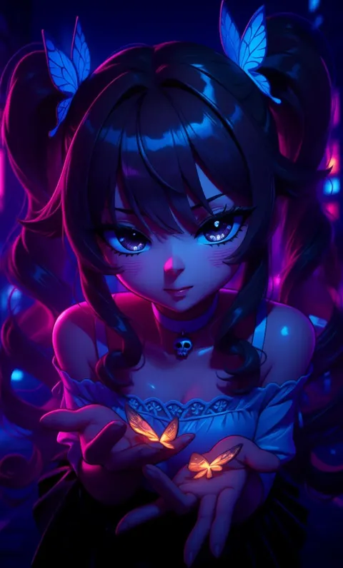 [Qwen] Sinematik Neon Portre