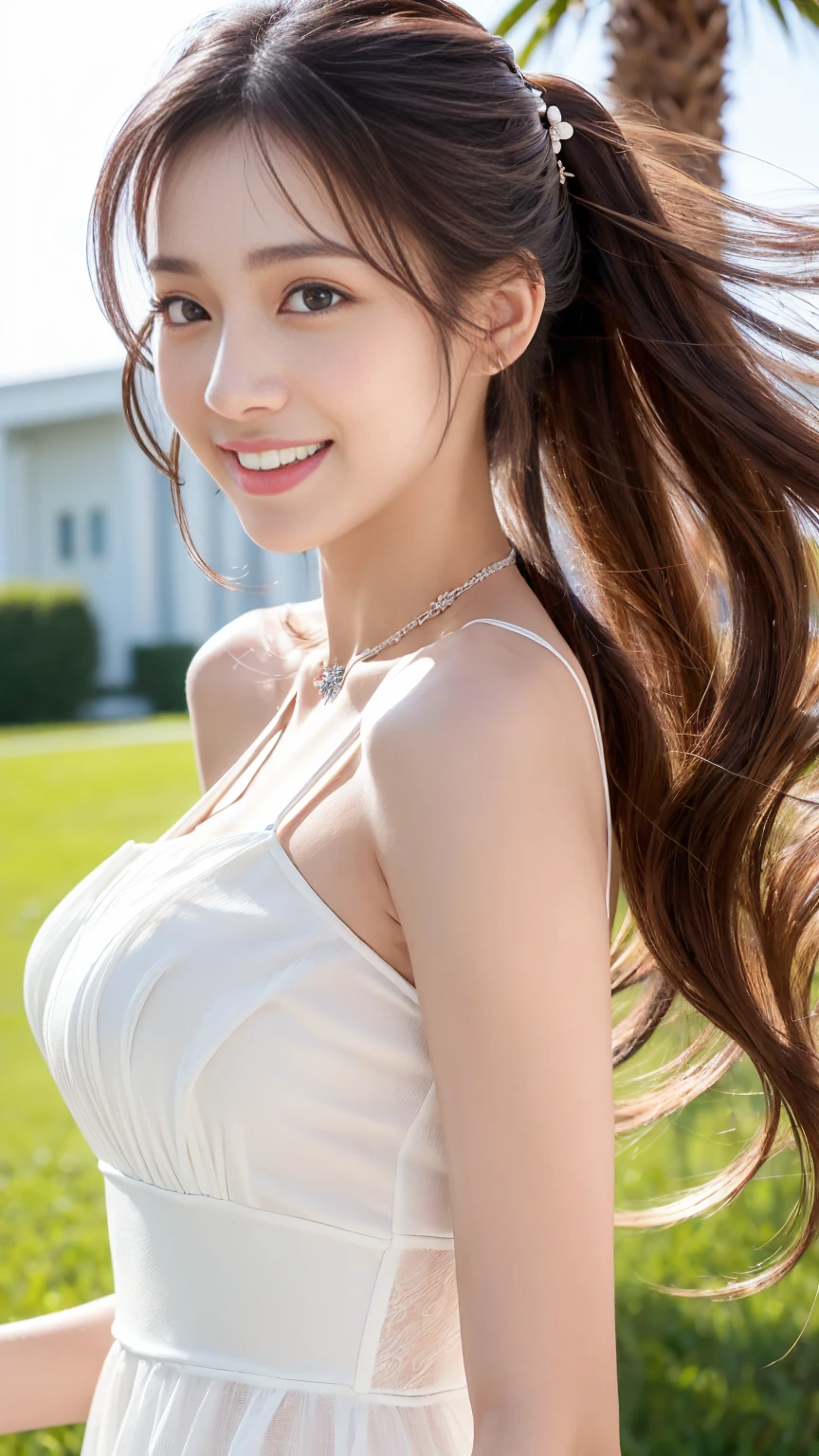 Photo realistic , high resolution, beautiful beautiful woman's perfect dynamic composition , Mature Woman, Alone, Hip Lift , long hair, tattoo , , belt, orange pants , TurtleSchool uniform 、face-closeup、
Huge 、 long brown hair、Sparkling, oily skin 、 growing skin showing 、 white skin、Flying debris, Top Quality, realistic, very detailed, finely, high resolution, 8k electronic wallpaper , Beauty ,, Light brown, tousled hair, sharp concentration, perfect dynamic configuration with stratocaster , Beautiful Details , Hair Details , Detailed realistic skin texture, smile, close-up portrait , model body type、face-closeup
