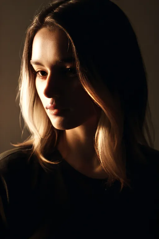 Cineastisches Porträt im Chiaroscuro