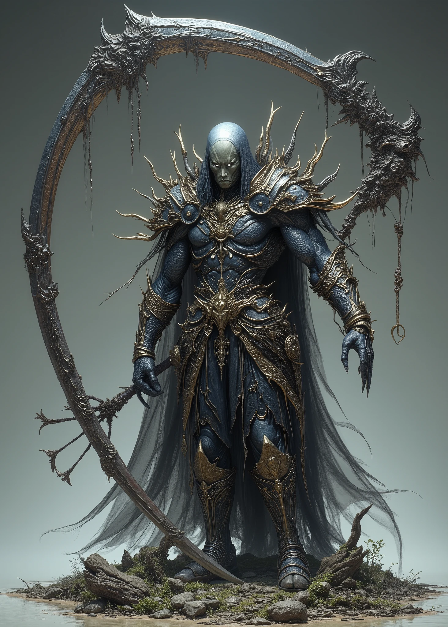 最高品質, 傑作, 超詳細, シネマティックライティング, 劇的な, 動的な行動, ユニークな視点角度, 遠い角,,  , 2人の非常に不気味な小さな男の子が (男性と女性) 午後の小麦畑で遊んだ後、太陽が沈み始めたとき、彼らは失われた友人を探していた, 彼らは行方不明の友人の手がかりを見つけられない, しかし、彼らは探し続け、行方不明の友人の名前を呼んでいる, 彼らが畑に入った後、奥へ進むほど、彼らはショックを受け、恐怖し、助けを求めて叫んだ, そこで彼らは詰め物のパディに出会う (案山子) それはとても不気味です, The 案山子 figure is alive carrying a large and long scythe , 彼の頭はラボヘッドで、燃えるような赤い目をした、破れた魔法使いの帽子をかぶっている, 彼の鼻はニンジンでできている, 彼の口は鋭い牙でギザギザに開いている, 彼の体はボロボロの服を着て藁の中に高くある, 彼の恐ろしい手は、2人の小さな子供を捕まえようとする、長く鋭い黒い爪を持つモンスターのようだった, 彼らは恐怖し、夜が完全に暗くなるまで逃げ続け、そこには満月の光だけがあり、重苦しい夕空に厚い霧が立ち込めていました.