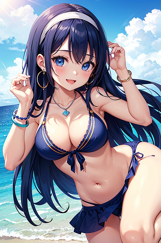 1 mujer, madura, pechos grandes, cadera grande, muslos grandes,  azul, cabello amarillo, Cabello largo, tetas grandes, coletas,