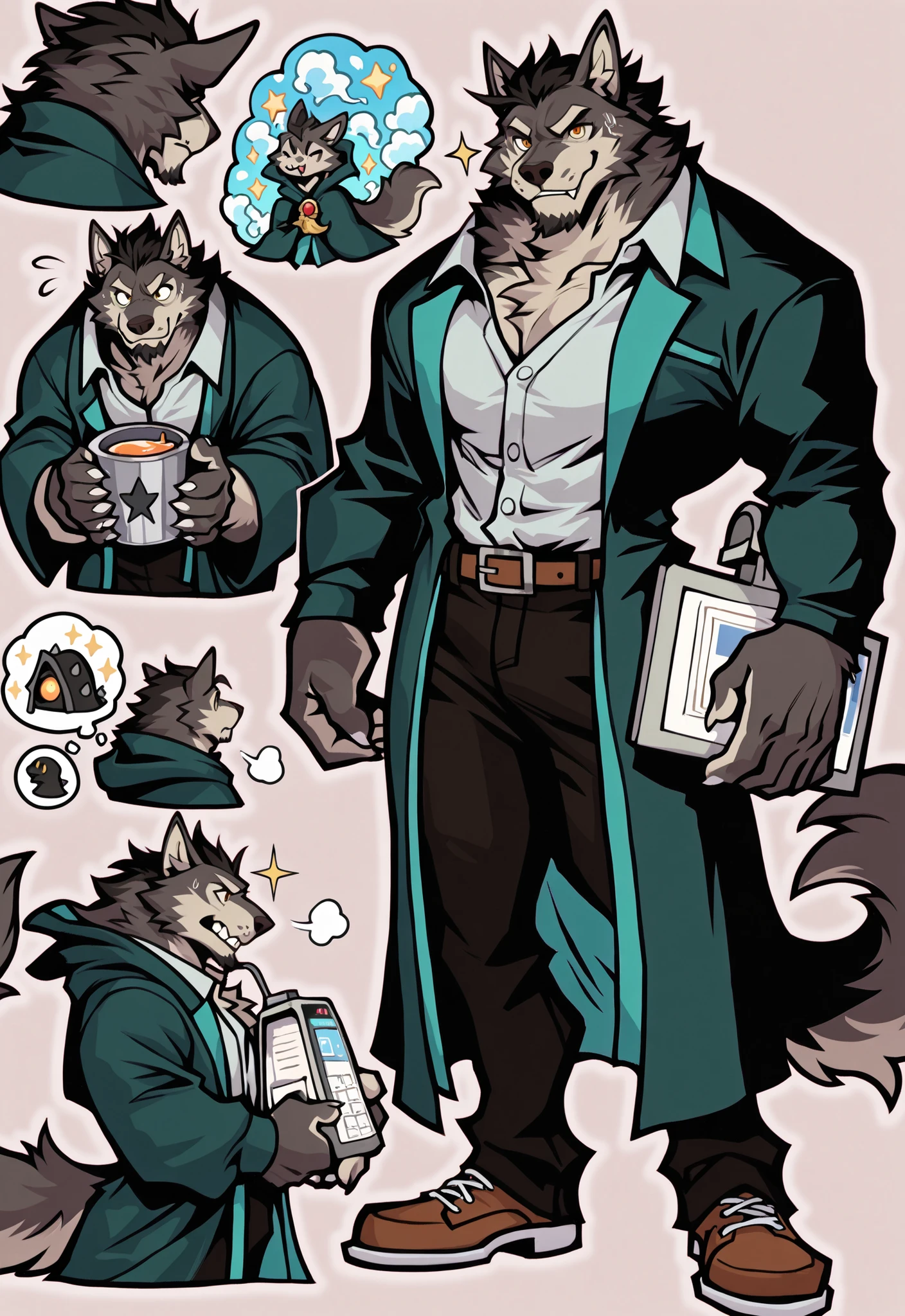 Experienced character reference sheet adoptable for office wizards bestiary, masterpiece , modern day alternate universe, no background, full body, multiple views , best quality , masterpiece , character sheet , dungeon & dragons , visual novel , featured on Pinterest , dynamic. Office wizards bestiary, the many various wizard characters of an office building from the Netherworld. Fantasy world wizards in business suits, hang around the water cooler, change printer ink, run daily office computer tasks in their Medieval themed cubicles! Office work, computers, reports, meetings. Quality, high quality, ultra high resolution, Exquisite Faces, nerdy men, huge white beards, robes, fantasy library themed cubicles, wands, cauldrons, spell books, magic clouds, stars, office management, null-ghost,Takemoto Arashi. Score_9_up ,Score_8_up ,Score_7_up ,Score_6_up, best quality, masterpiece, perfect hands, wizards, 5 fingers, many body types, office supplies, no markings, no watermark, masterpiece, best quality, high details, perfect eyes, award winning, highres, HD, 16k. Some magic, enchanted special effects, highly detailed face, no defects, no watermarks, perfect eyes.