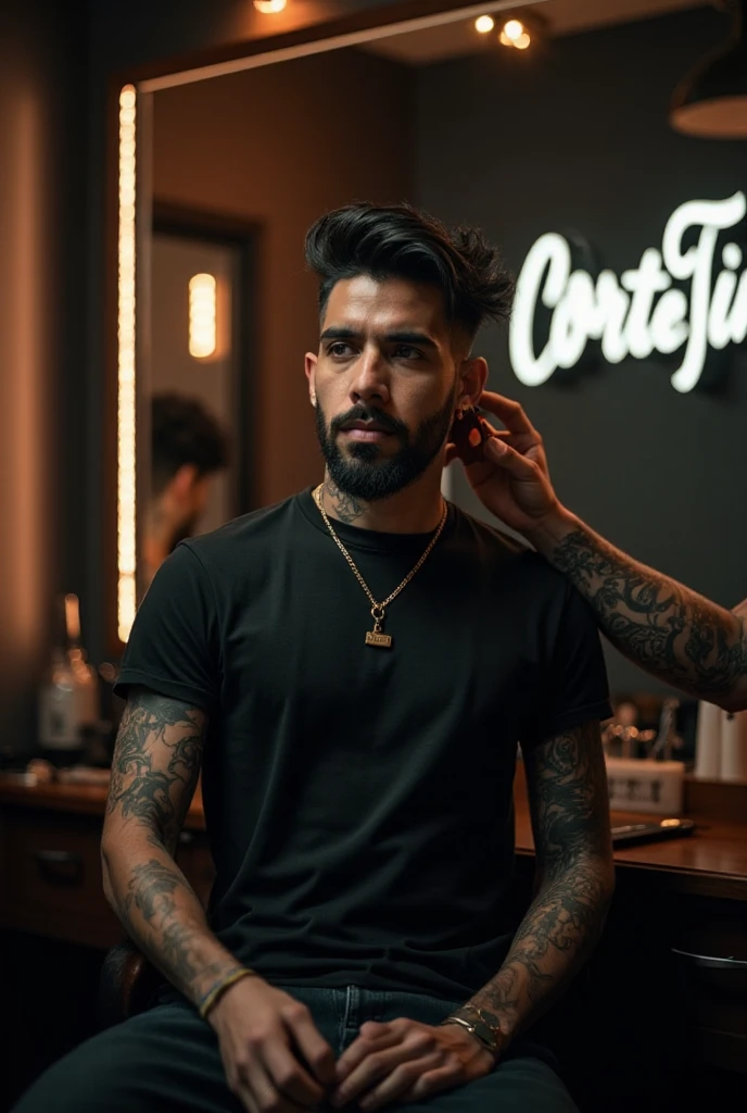 Gangster with a pistol in his mouth and a cigarette in his mouth