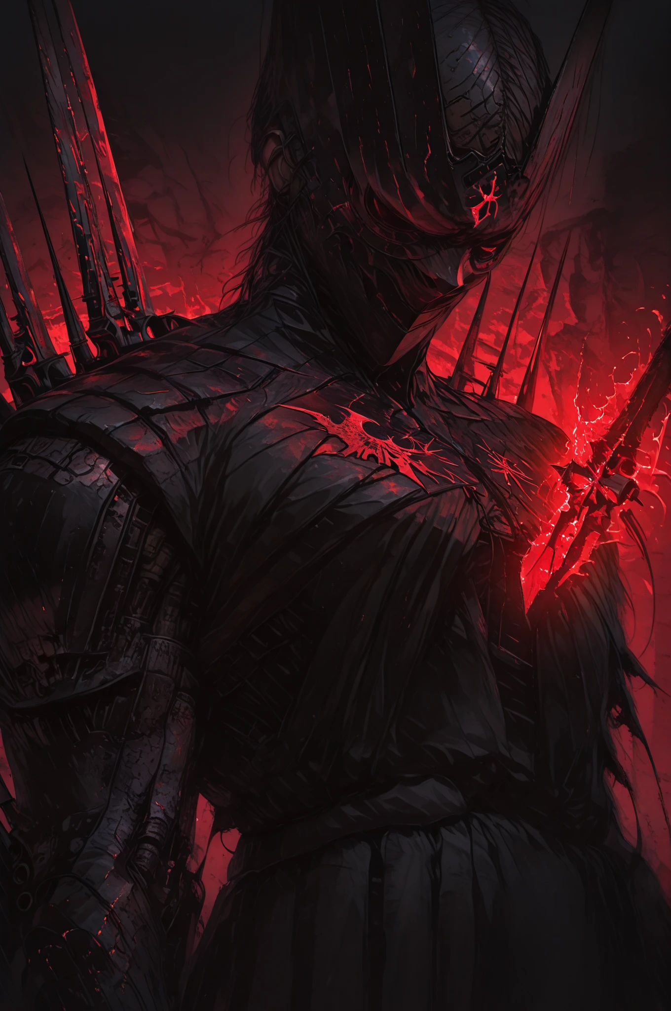 Arachnid humanoid hybrid looks like a beautiful Red head 