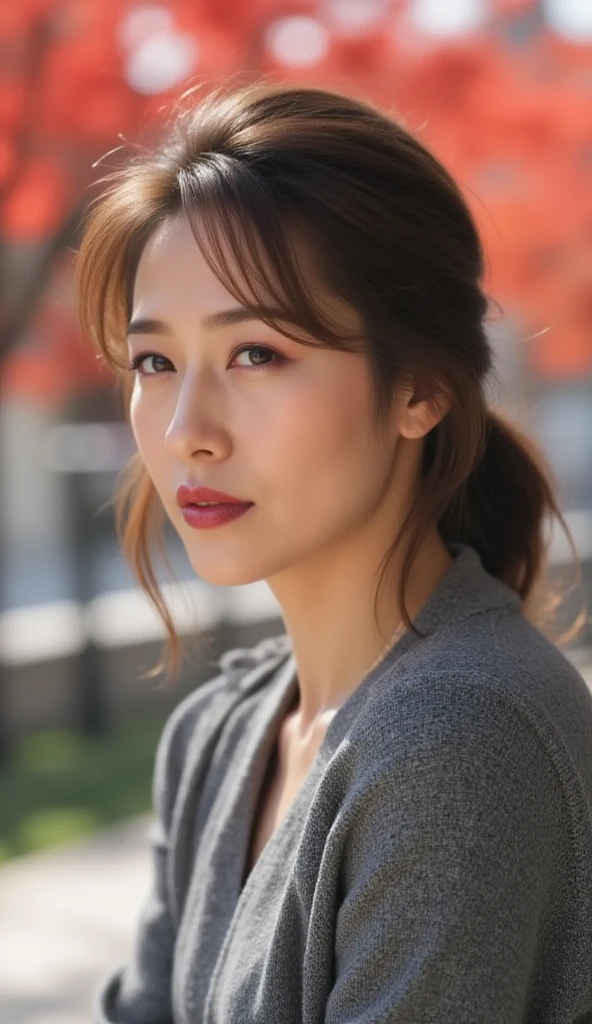 Beautiful mature woman with beautiful wavy long hair, she is alluring,  Mature, Ultra-high resolution,(Realistic:1.4), ((Highest quality)), ((masterpiece)), (be familiar with),