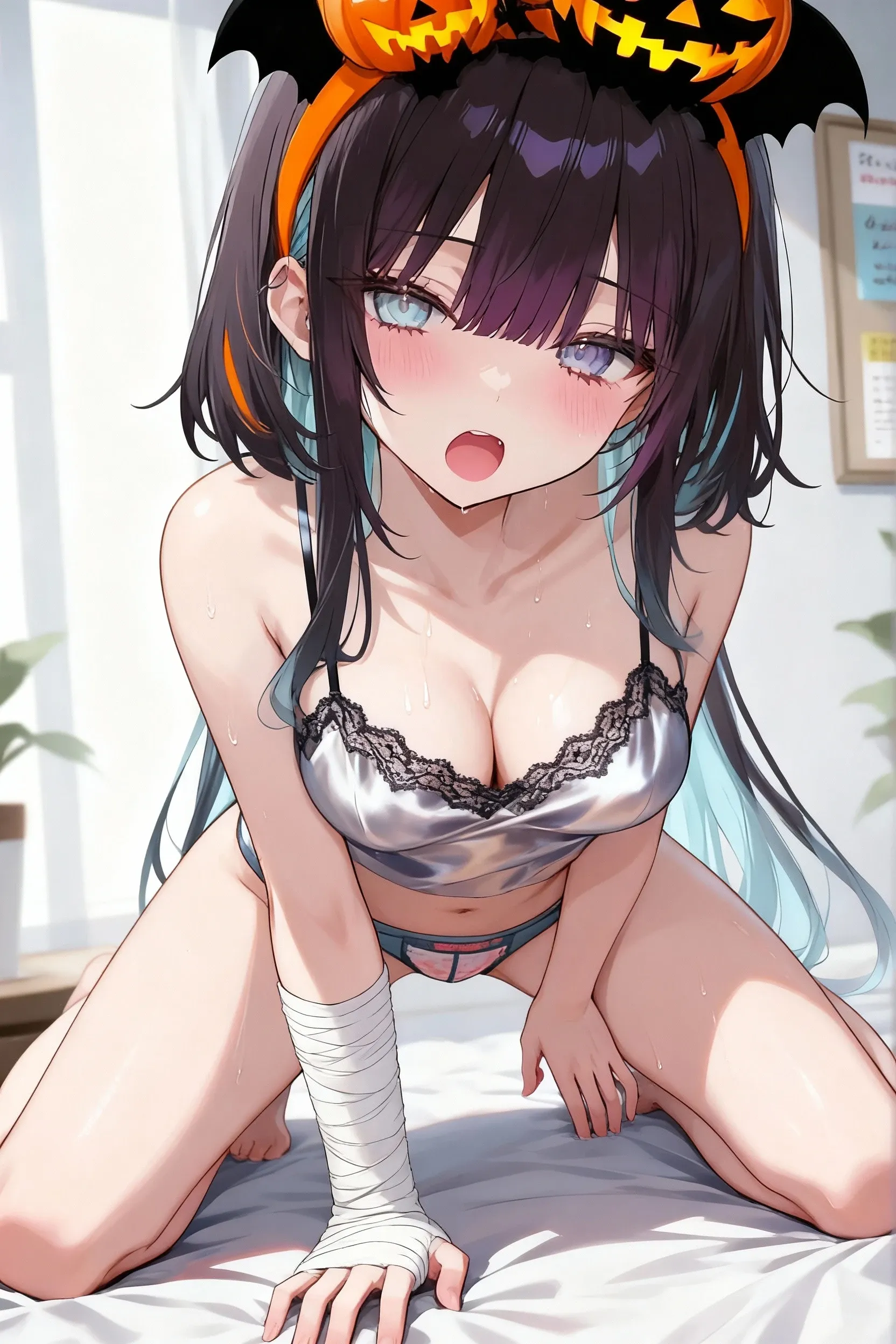 floral bra、big breasts、drool、have sex、Plunge your  into your、scream sexy、scream obscenely、very troubled face、Low - Angle、floral panties、high socks、Sperm on panties、Panties up、sailor suit、high school student、Bed in the children's room、close your eyes、On your back、spread both legs wide、I  violently、A large amount of  flows out、embarrassed face、The muddy  splashes on my face、pubic hair、scream sexy、scream obscenely、very troubled face