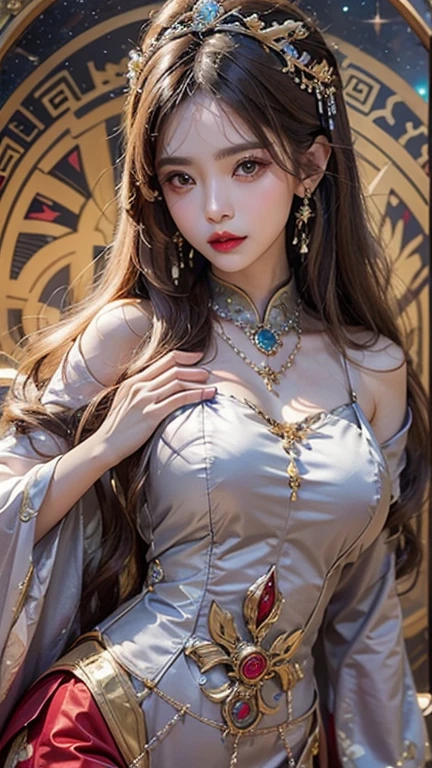 best quality，masterpiece，high resolution，1 girl，Tyndall effect，realistically，edge lighting，Two-tone lighting，（High detail skin：1.2），8k ultra high，Sweet，floral background，Colorful background，Physically based rendering，perfect light and shadow，extremely high detail，Pure white tone，eye reflex，Raised ，Perfect body，Excellent appearance，Upper eyes，Long upper eyelashes，exquisite eyes，Big shiny eyes pupil reflex，Shoulder and neck details，Delicate pupil texture，perfect eyes，black pupils，best quality，masterpiece，16K，photo，avatar，long sleeve，Take care of your ，精致avatar