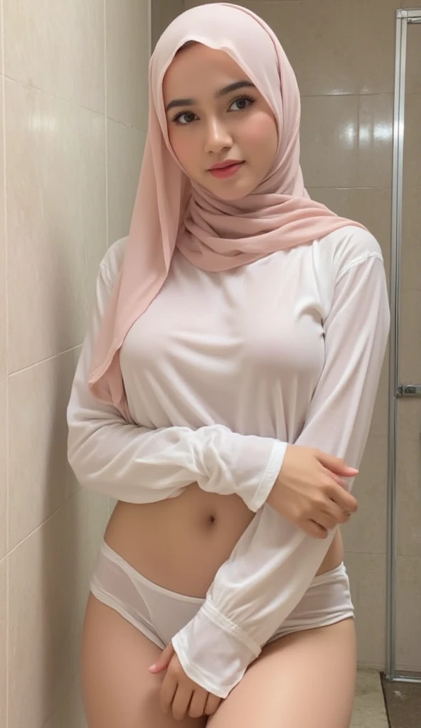 emma maembong face, (raw photo:1.2), (photorealistic:1.4), ((wide ????????? sitting on a desk)) very young girl with hijab, sitting on desk, beautiful detailed girl, very detailed eyes and face, beautiful detailed eyes, ridiculous, incredibly ridiculous, huge file size, super detailed, high resolution, very detailed, best quality, masterpiece,  skinny, petite body, small ?????, flat ?????, small ??????, big hip, big ???, soft light, ???? pose, smiling, smile, ???????????,