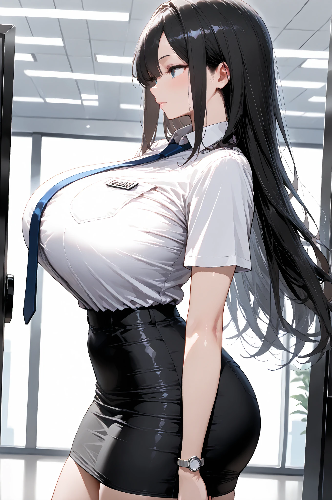 ((SFW)), (tmasterpiece:1.2), Best Quality, tmasterpiece, hight resolution, Original, highly detailed wallpaper, (ultra - detailed), (Best Illustration), (The best shadow), (Kobeni), (()),  ((very wet white blouse)), ((wear black shorts))(freak out:1.2), ((black necktie)), 1 girl with big, looking at viewert, (Scared:1.2), (tear drops:1.1), (eyes are brown), ((piece sign)),stick out her tongue、((Small and very ))