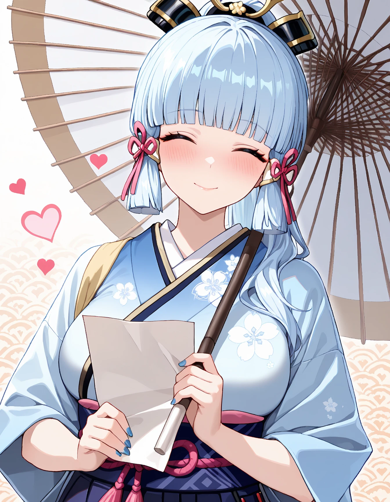 Black hair, glasses, paper making, kimono, sash,
