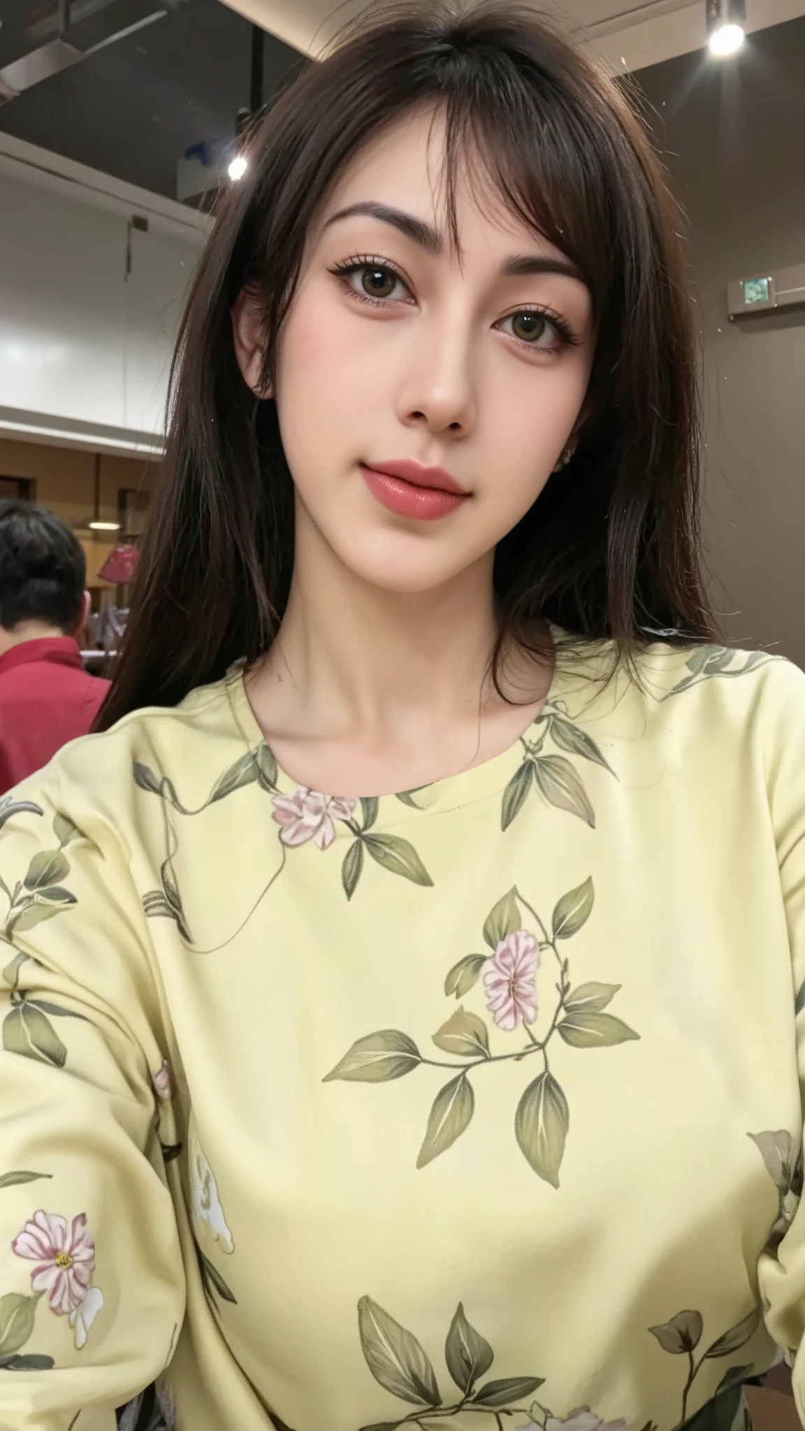 hyper HD, Masterpiece, Textured skin, 4K, Best quality of potrait a Beautiful asian woman white fairy skin wearing dress , close-up half body , happy vibes, beauty smile , open mouth showing teeth , smiling confident , huge breast , perfect hands , auto correct detail fingers.