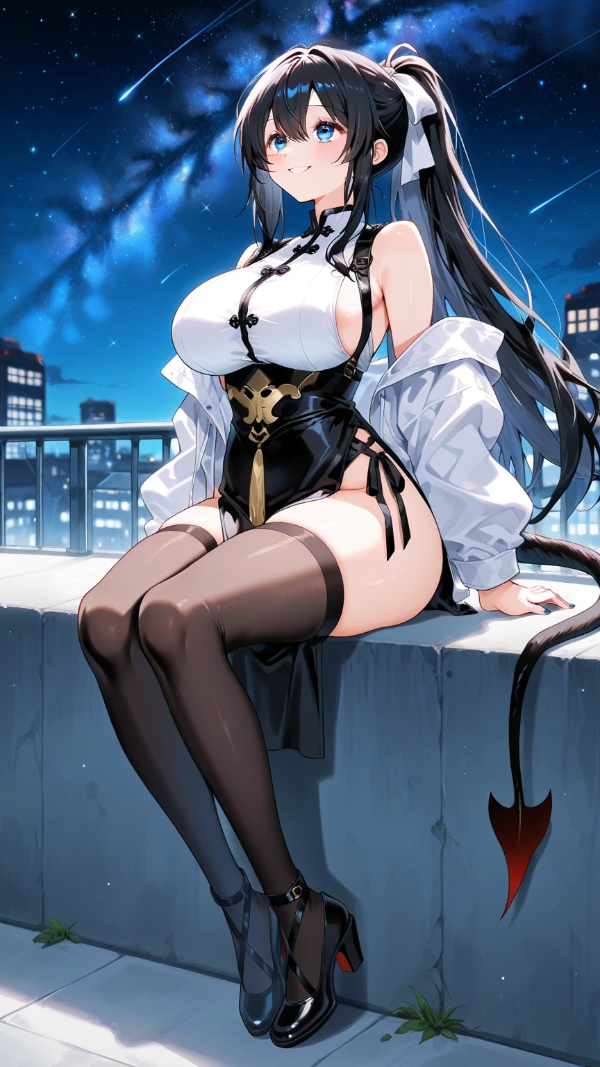 Masterpiece, top quality, best quality, official art, beautiful and aesthetic, anime, 1girl,extremely detailed, colorful, more detailed ((ultra-detailed)), (highly detailed CG illustration),Best Quality, High resolution, Unity 8k Wallpaper, (Illustration:0.8), (Beautiful detailed eyes:1.6), extra detailed face, Perfect Lighting, extremely details CG, (Perfect hands, Perfect ???????), church, benches, icons, candles, dark light, crosses, 1girl, 30 years,long white hair,big red eyes, devil horns,long robe,small ??????,skinny fit, small ???,long legs,stockings,stocking suspenders,thighs,heels,in middle,looking in camera,sitting on knees