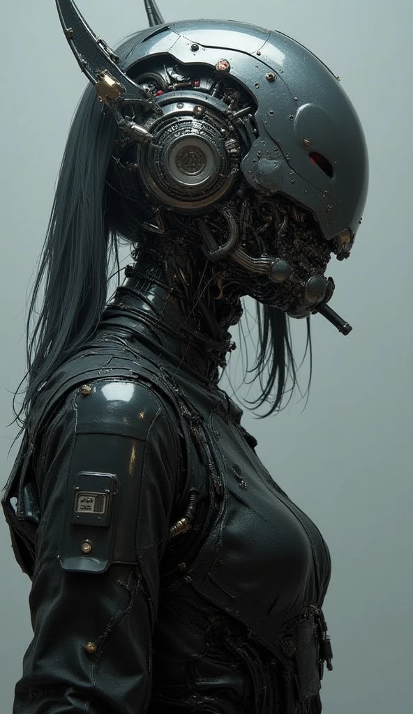 D4rkCyb3rDyn34n1m3 style,DARK Future WAR MACHINE MECH with cybernetics with intricate mechanical parts, nano tubes and cables ,