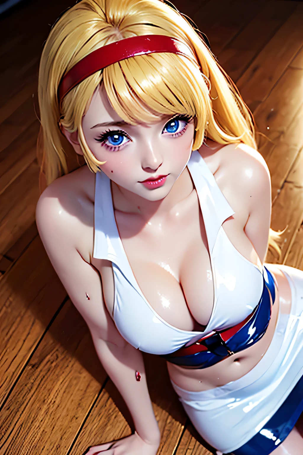 (((kohaku )))8K,(((detallado perfecto))) rubia ,ojos azules piel blanca,  cuerpo completo 1.2 esbelta grandes oppais 