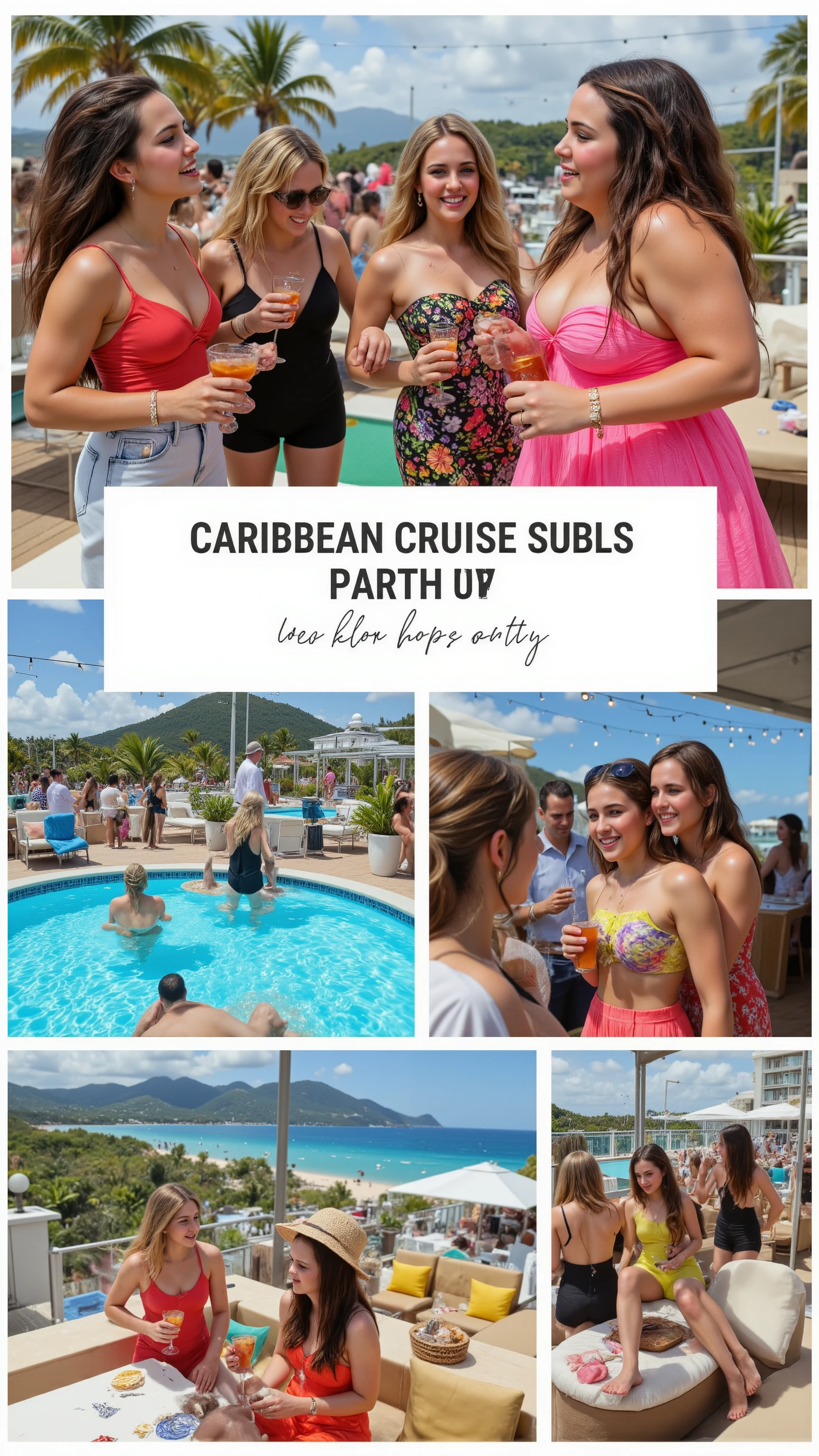 high-definition images、Cruise Ship Girls、Rooftop Party Venues、Caribbean Enjoying People々
