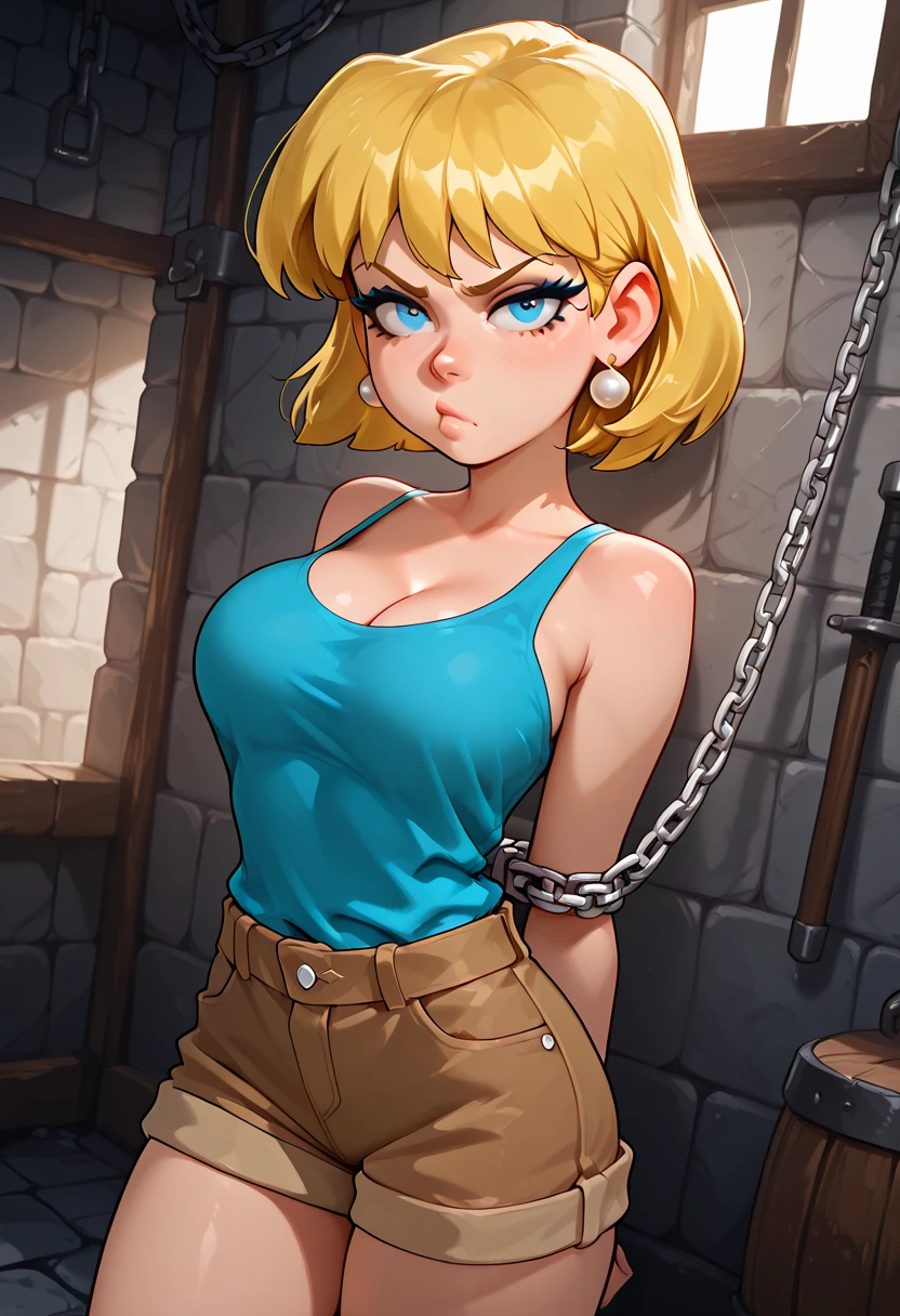 (masterpiece, best quality:1.2), 1girl, bianca, dq5, long hair, blonde hair, (single braid), (hair over shoulder), blue eyes, embarrassed, (???????), ???????, (????????????), (????), (???????), (???????), (??????????), (full of sweat), (??? on ?????), (??? from ?????), (kneeling), (?????????), (jail cell), (prison), (handcuffs), (fetters), (collar)