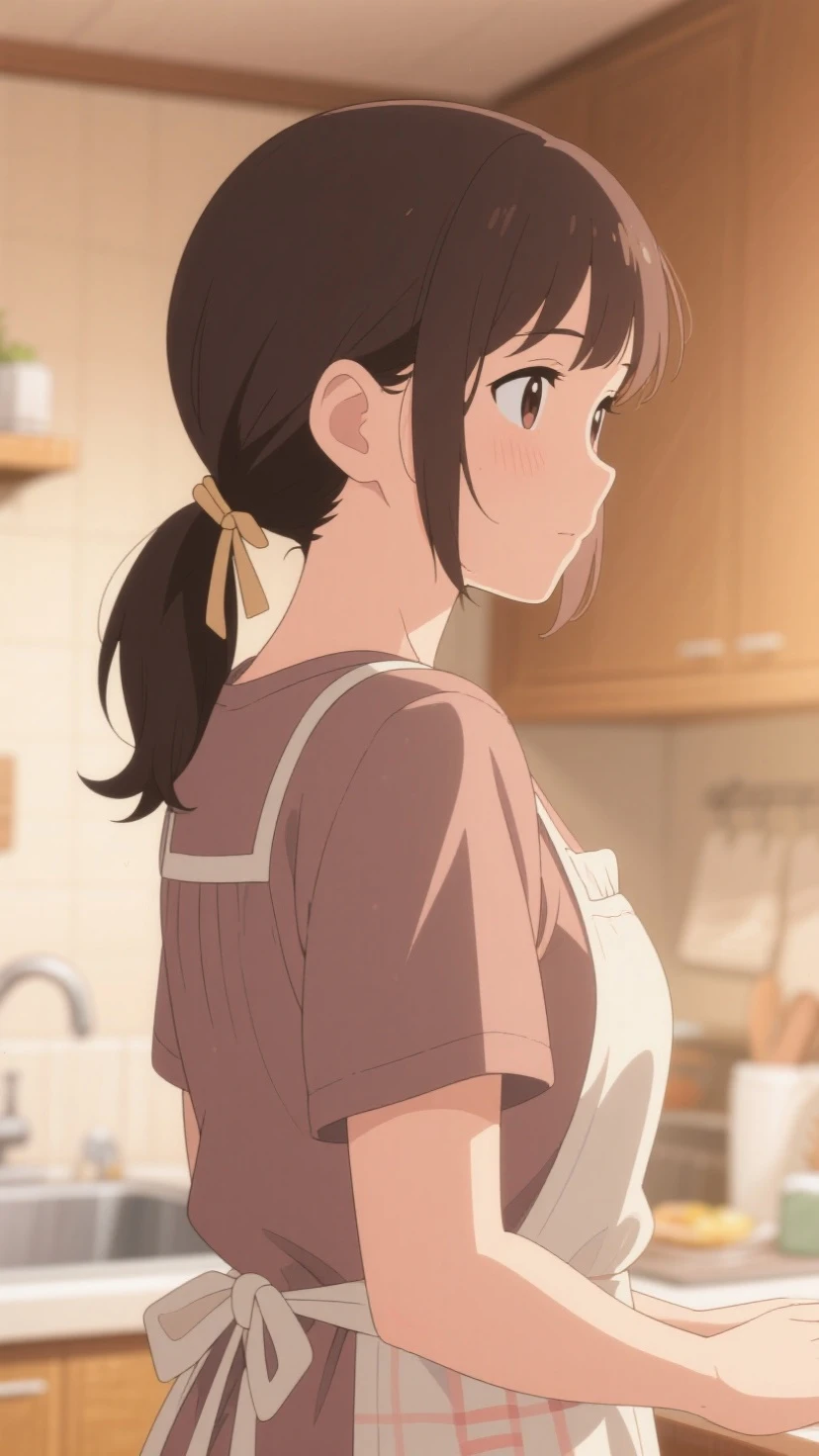 anime　Housewife in her 30s　woman　cute　lonely　