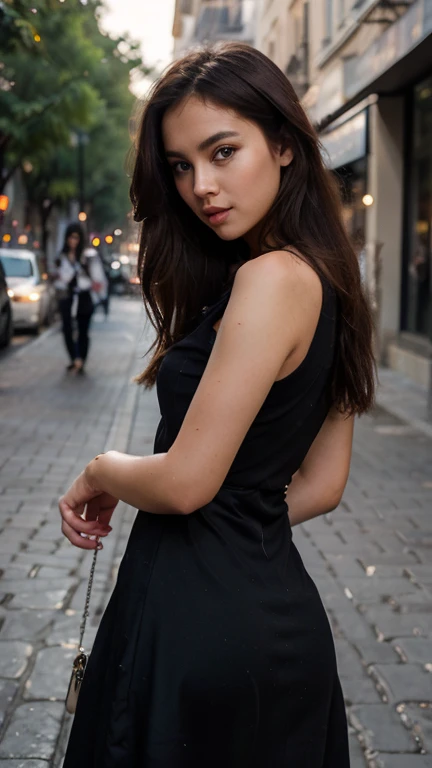 1girl in, 30 years old, Square face, Long hair, Looking at the viewer, jewelry, Realistic, Sexy, spiderman, standing on tall buildings, free posing