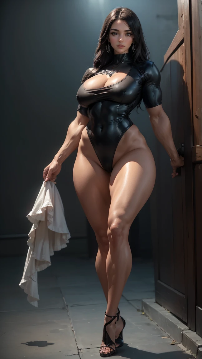 (1 girl), (cara delevingne), young girl, masculine physique,  face,  look, long pink hair, perfect muscular body, super skinny legs, latex pants, , femboy, (huge muscular arms:1.25),